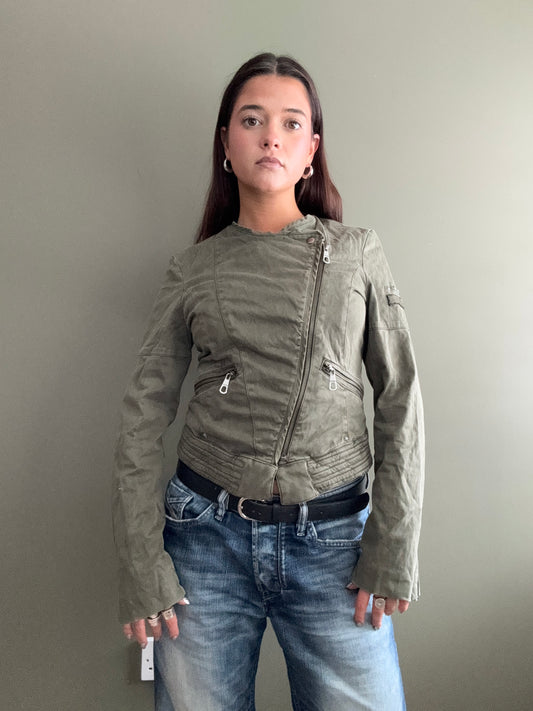 Guess Khaki Fitted Jacket (S)