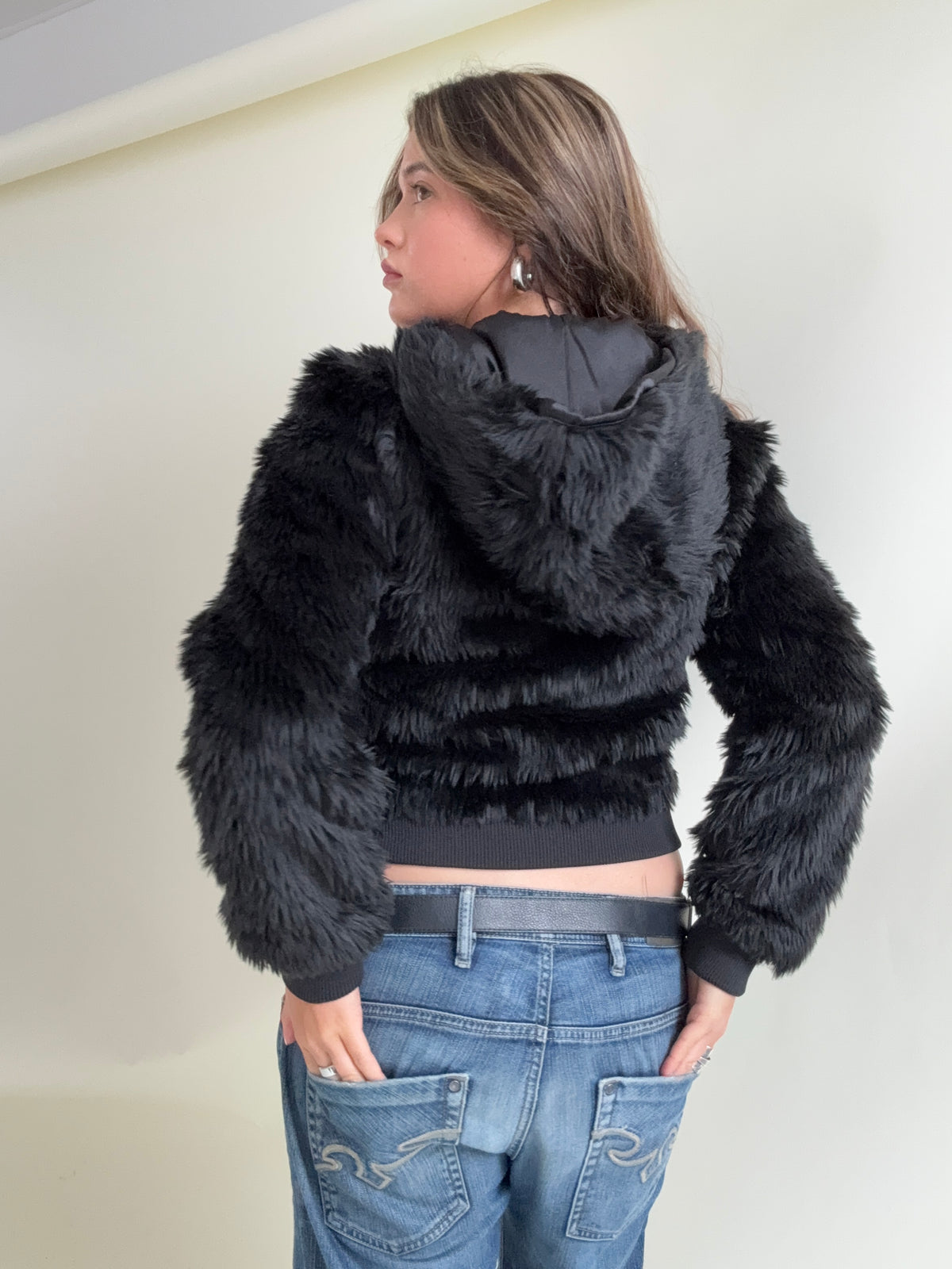 Adidas Faux Fur Bomber Jacket (S)
