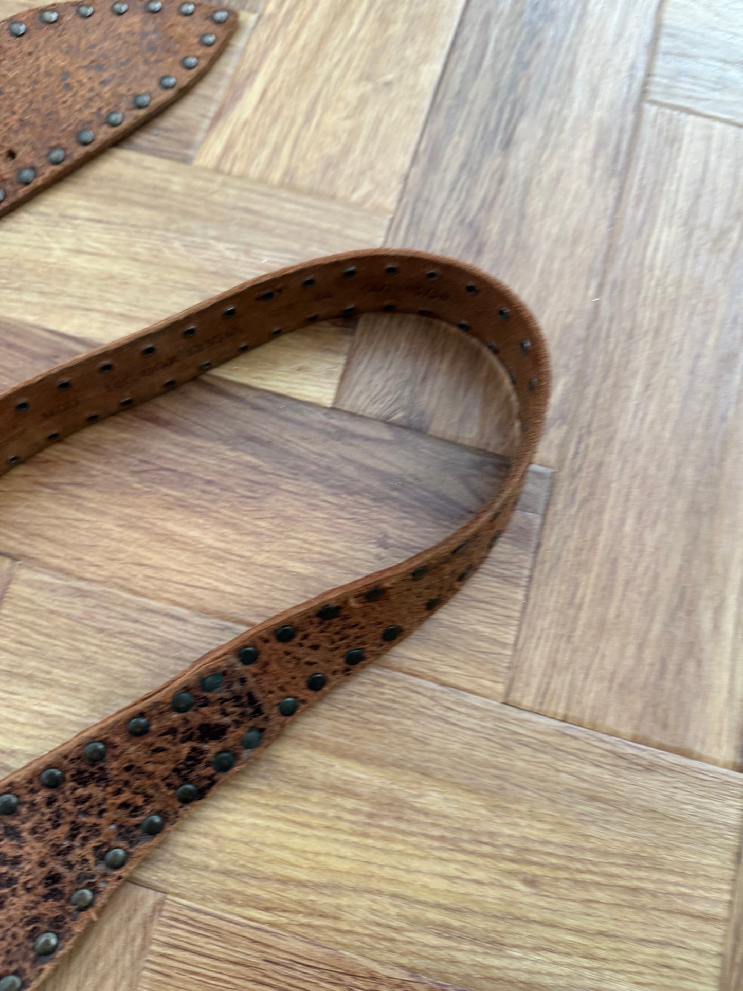 Leather Diesel Studded Belt (S)