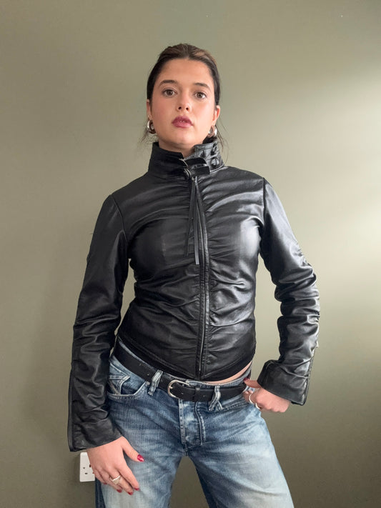 Fitted Leather Jacket (UK10)