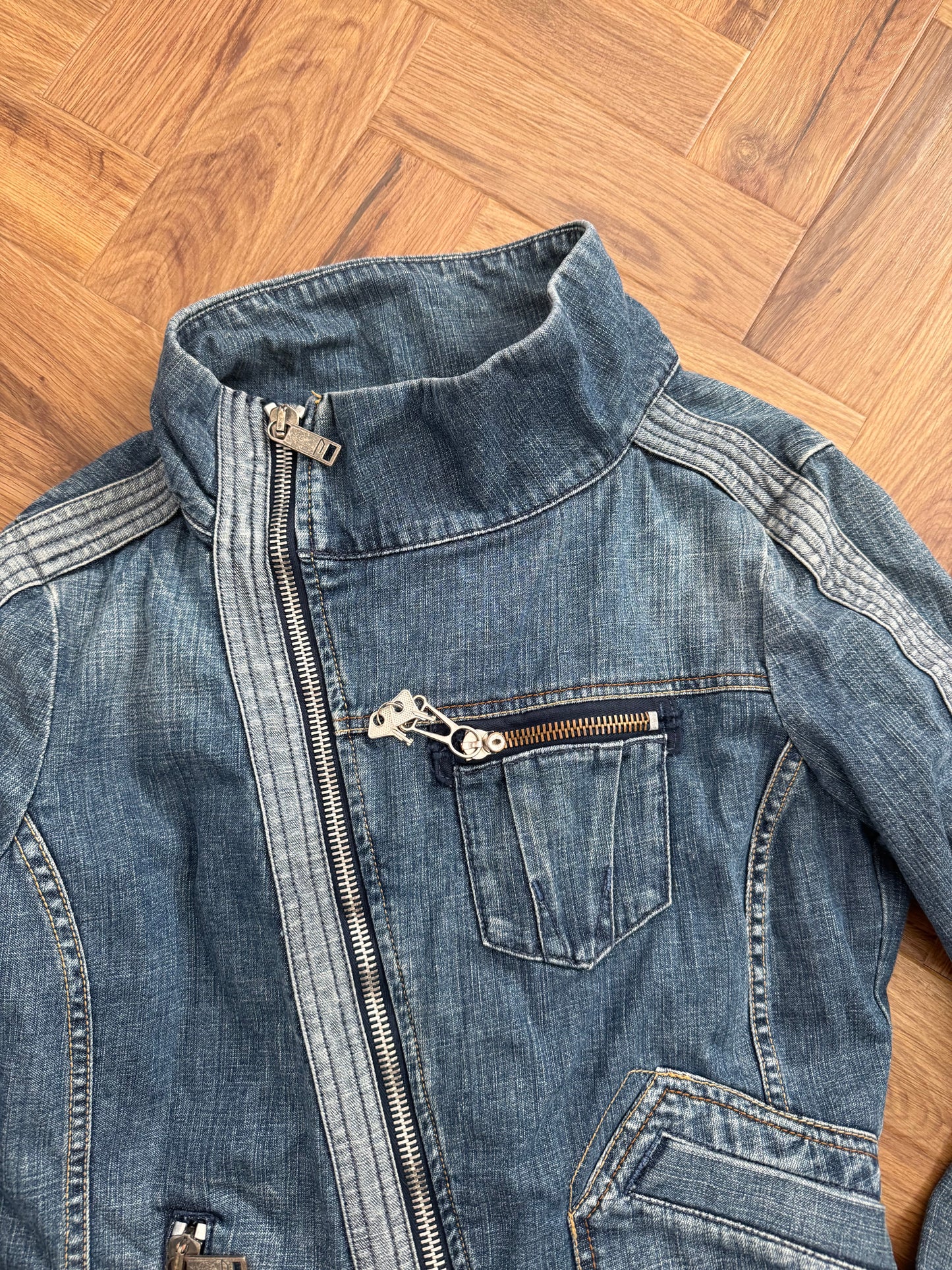 Diesel Asymmetric Denim Jacket (L)