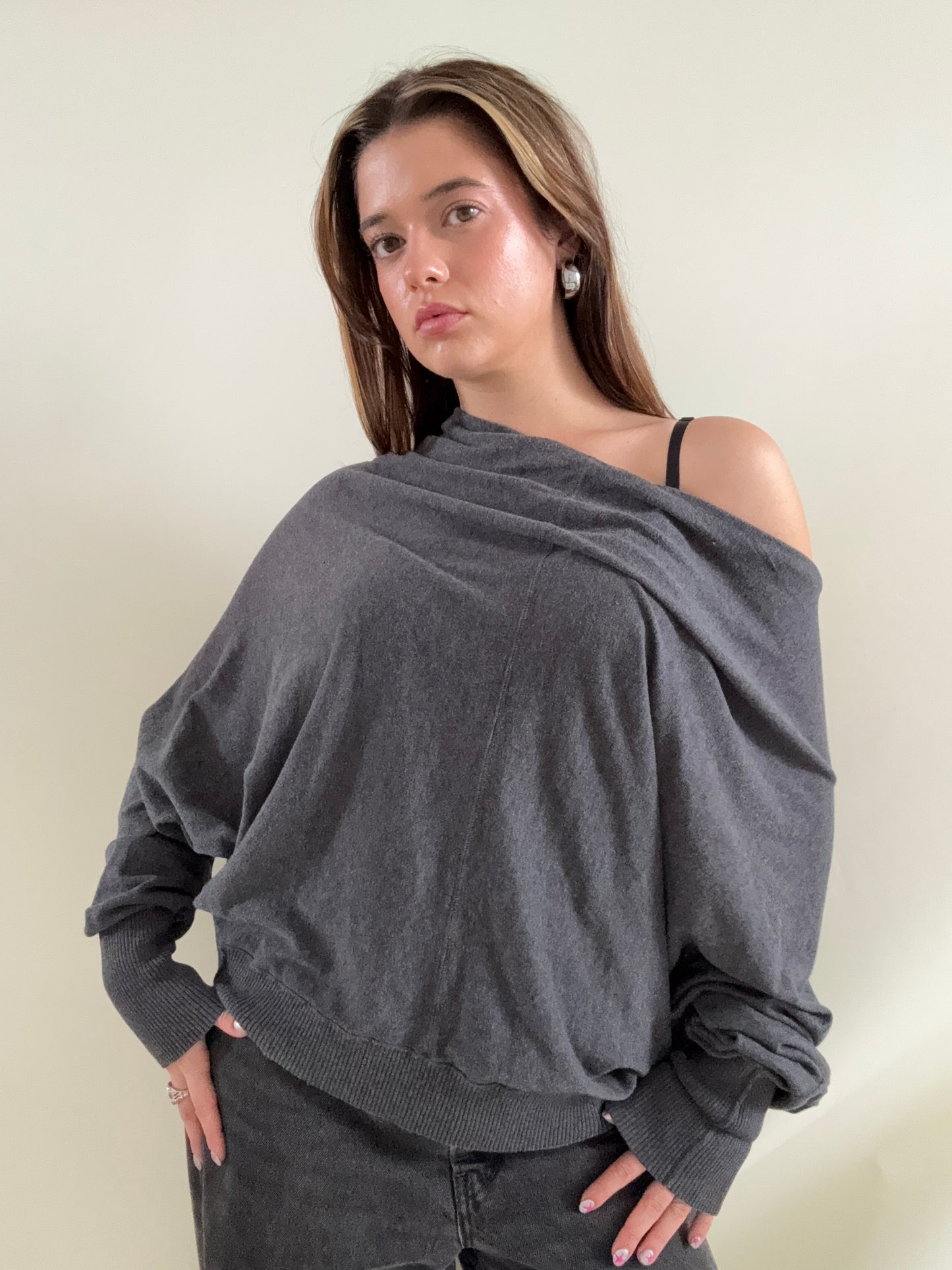 Allsaints Batwing Popper Jumper (UK14)