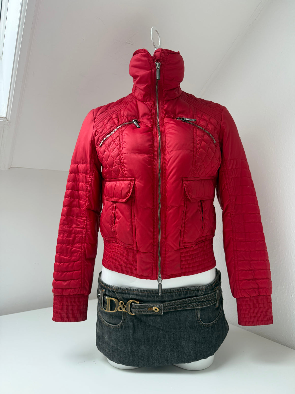 Vintage Armani Red Puffer Jacket (S)