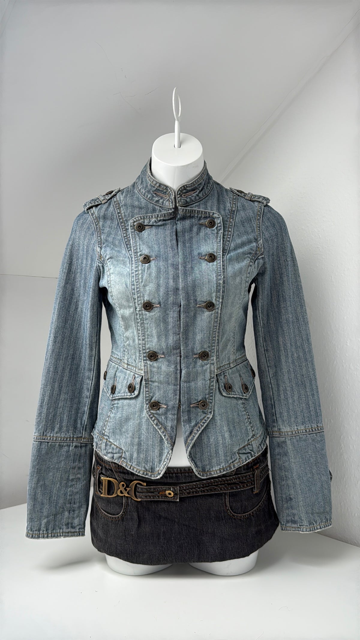 Karen Millen Denim Military Jacket (UK12)