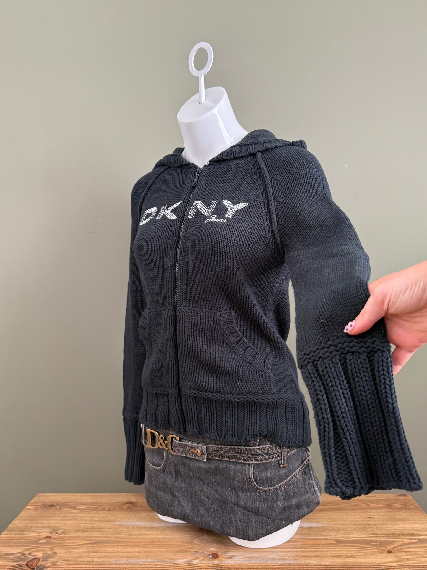 DKNY Knit Zip Hoodie (M)