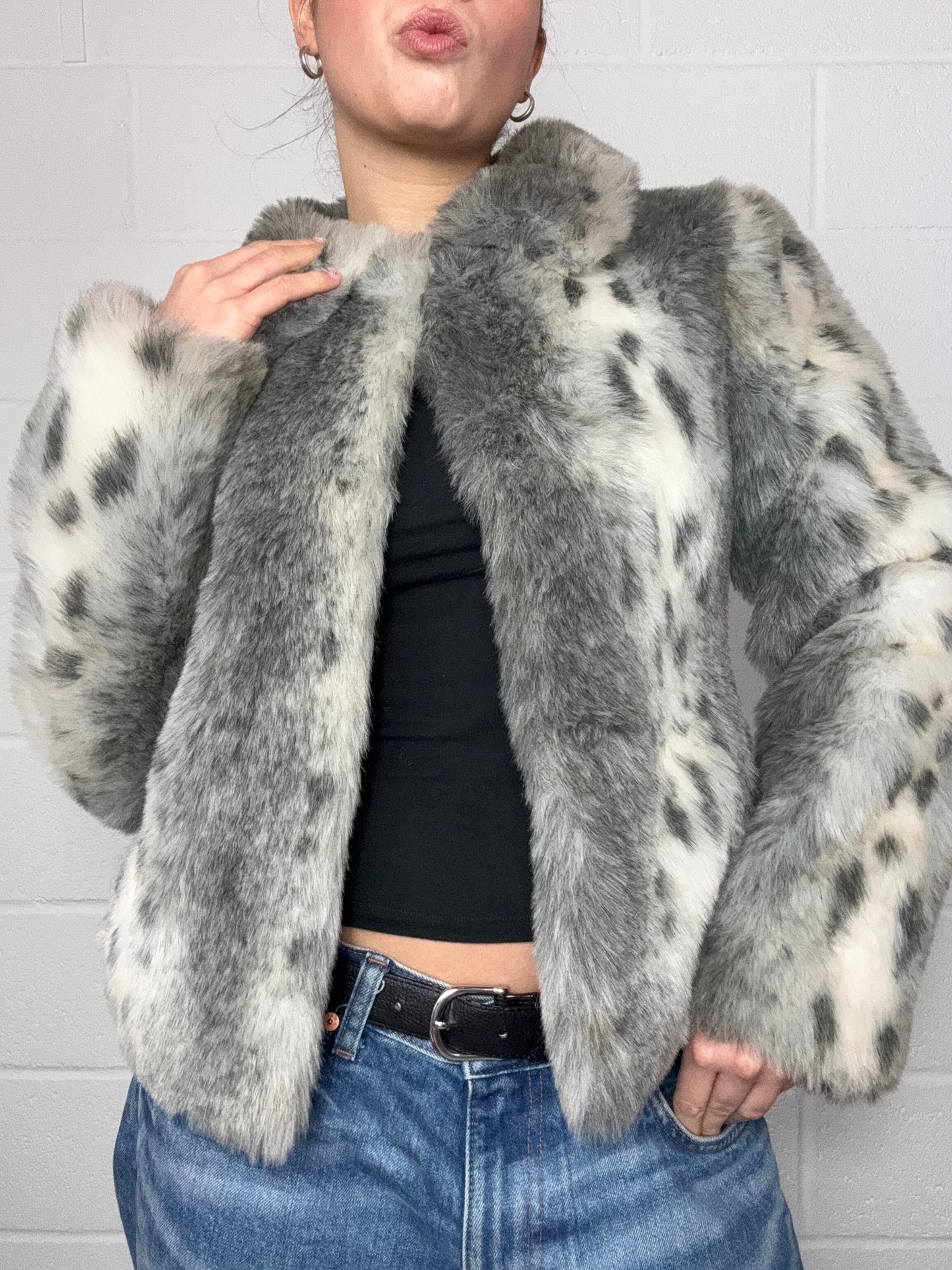 Y2K Faux Fur Jacket (XS)