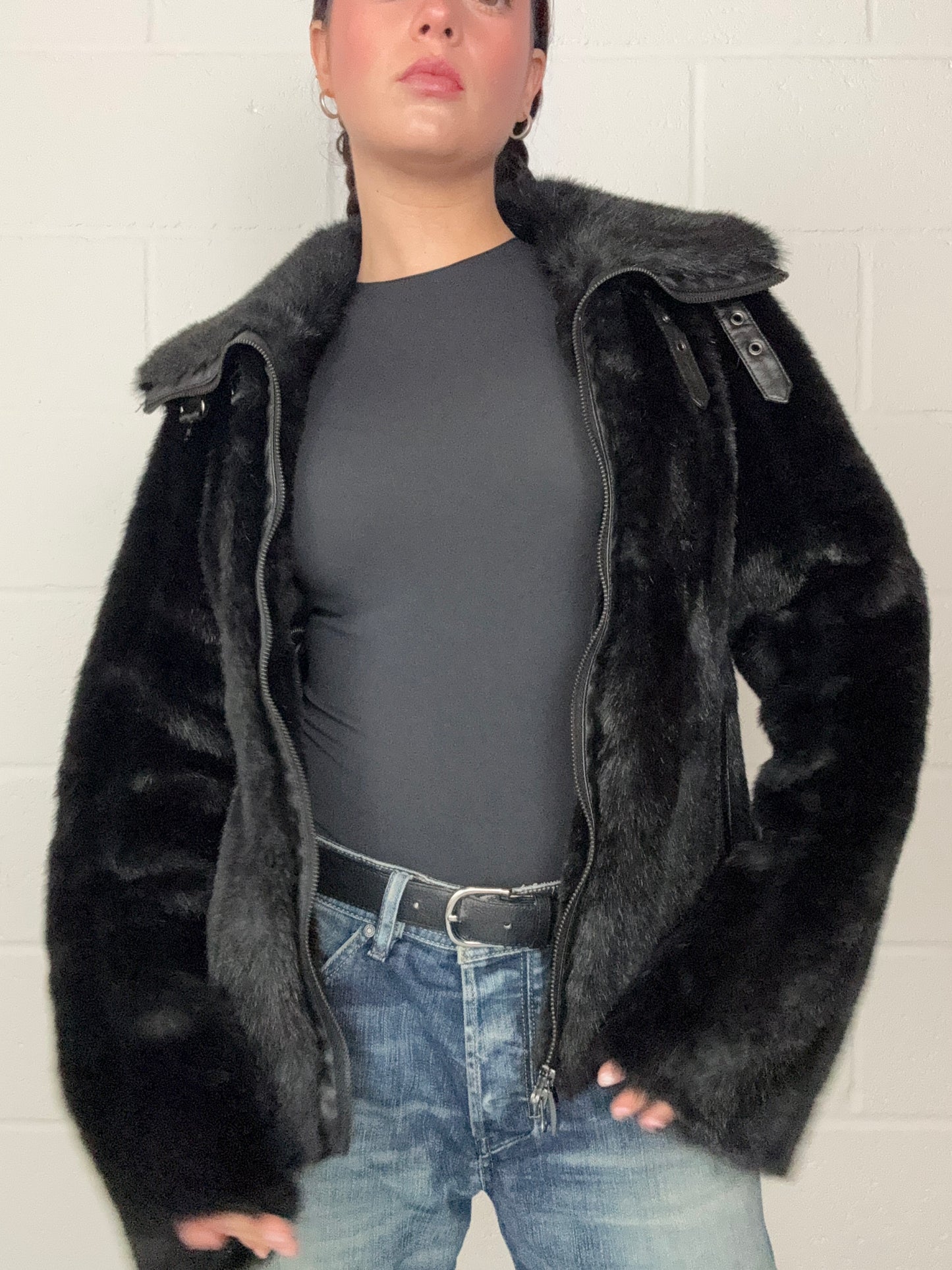 Armani Faux Fur Jacket (M)