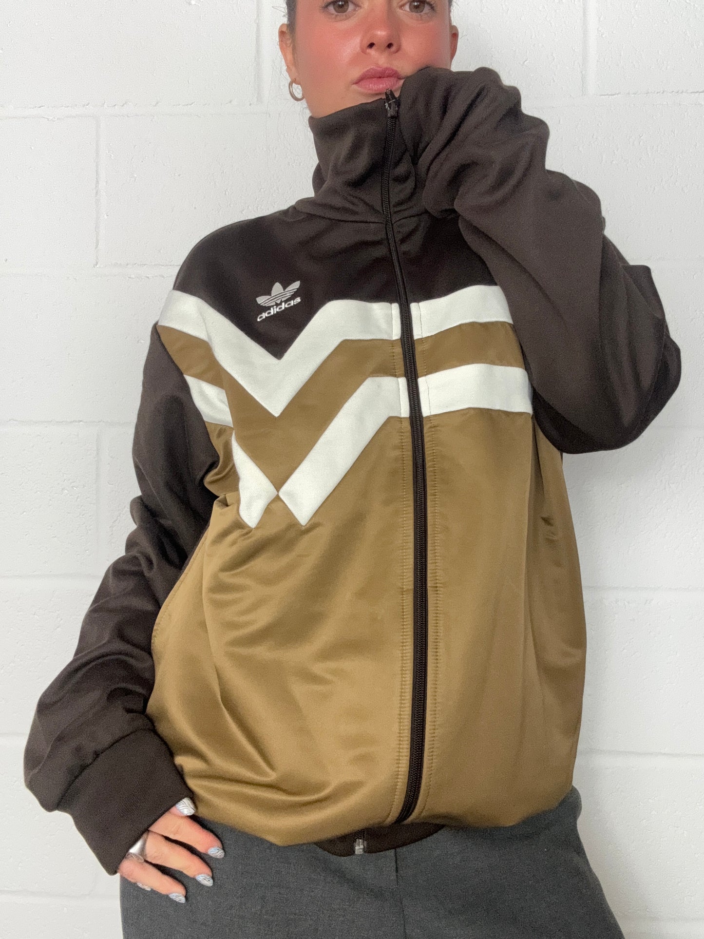 Adidas Brown Tracksuit Jacket