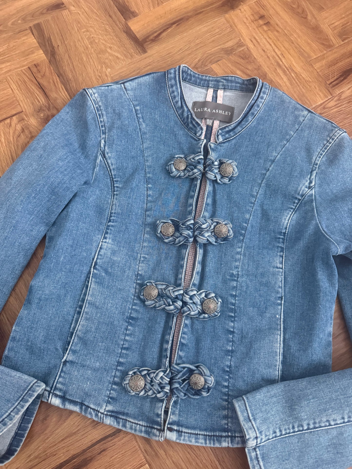 Denim Military Laura Ashley Jacket (UK10)