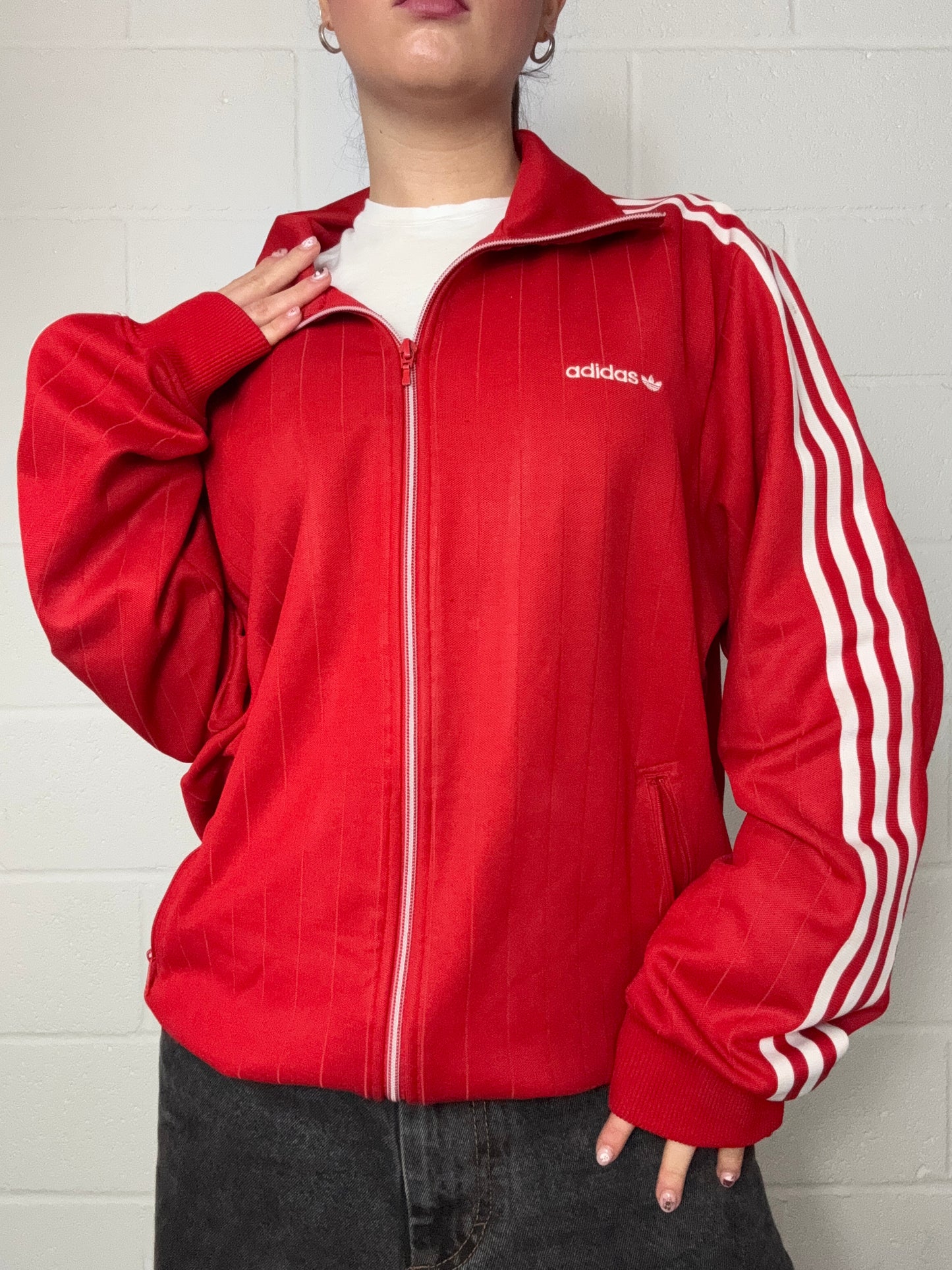 Adidas Pinstripe Tracksuit Top (L)