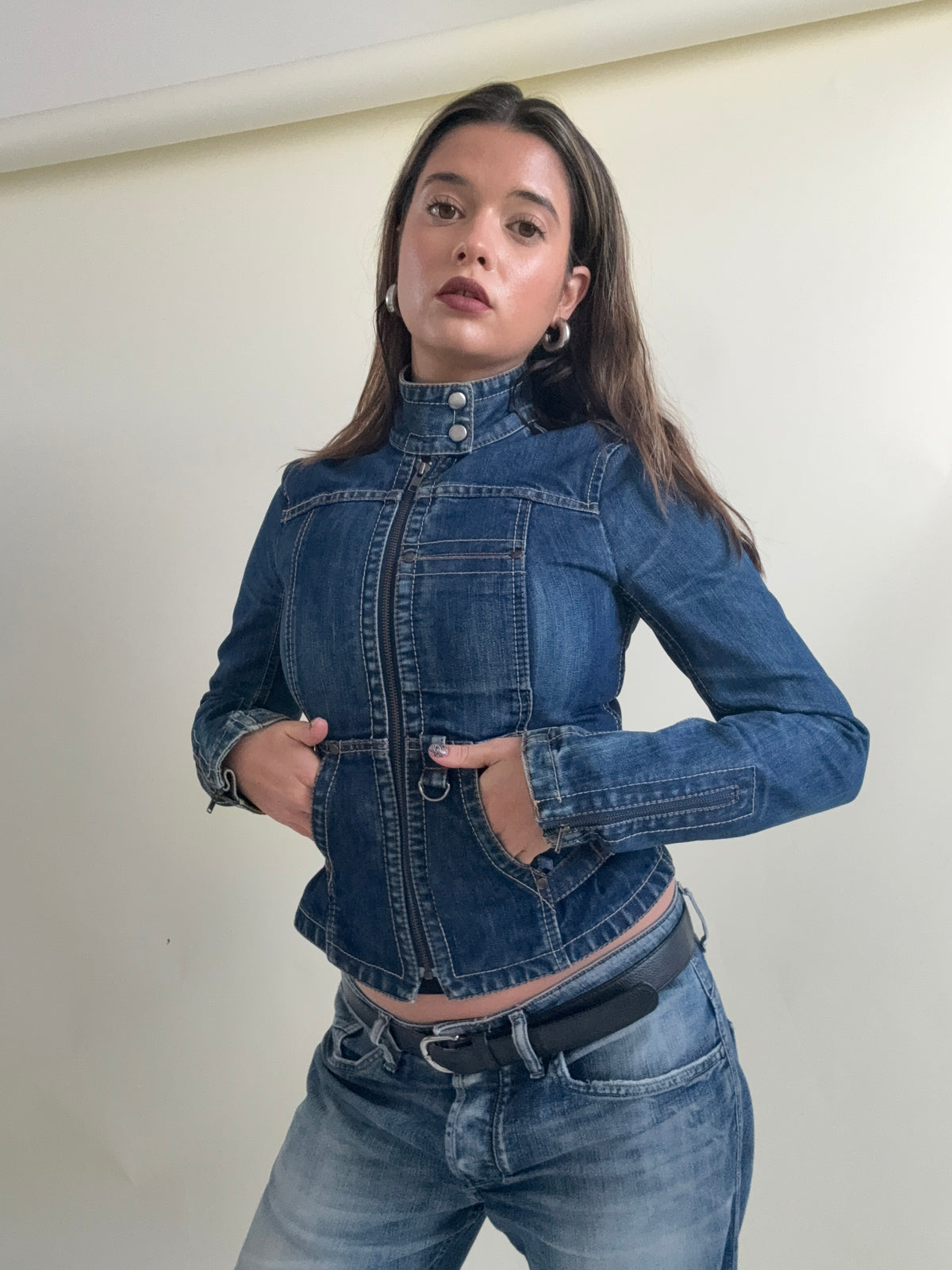French Connection Denim Cargo Jacket (UK6)