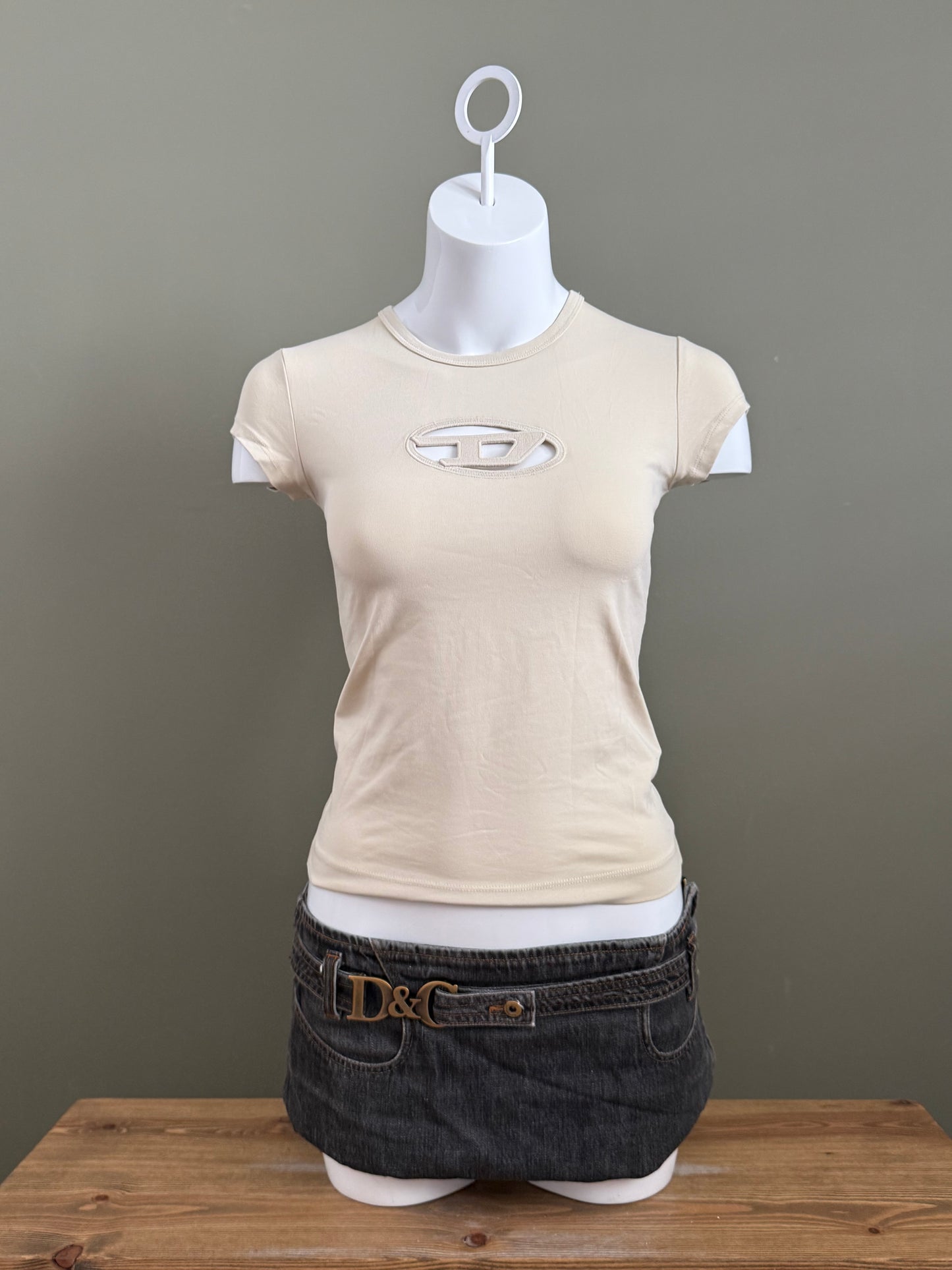 Diesel Cut Out Baby Tee (S)
