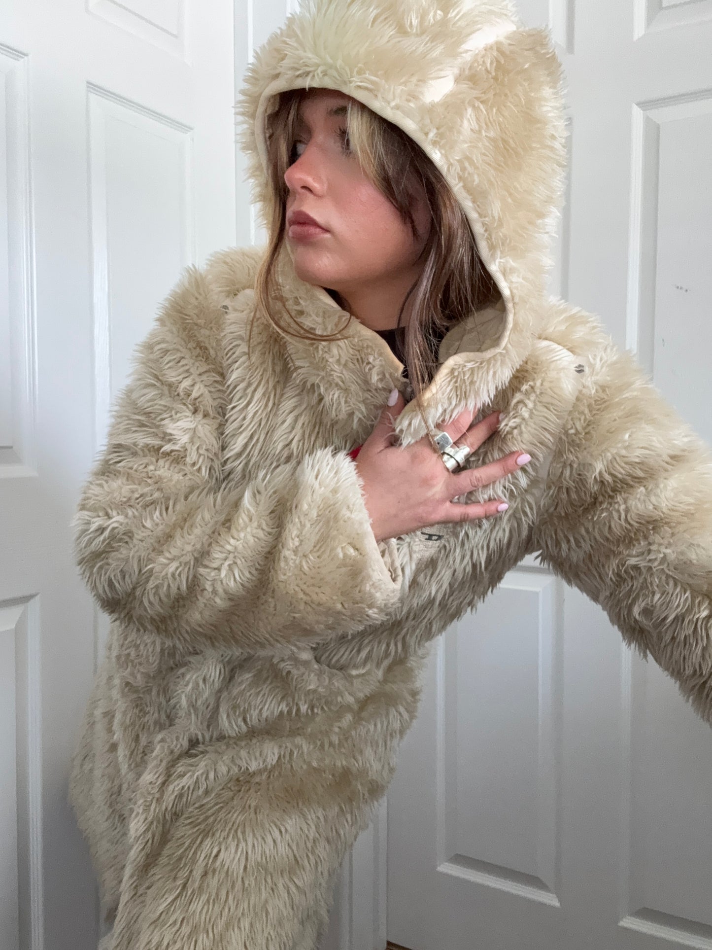 Diesel Faux Fur Yetti Coat (S)
