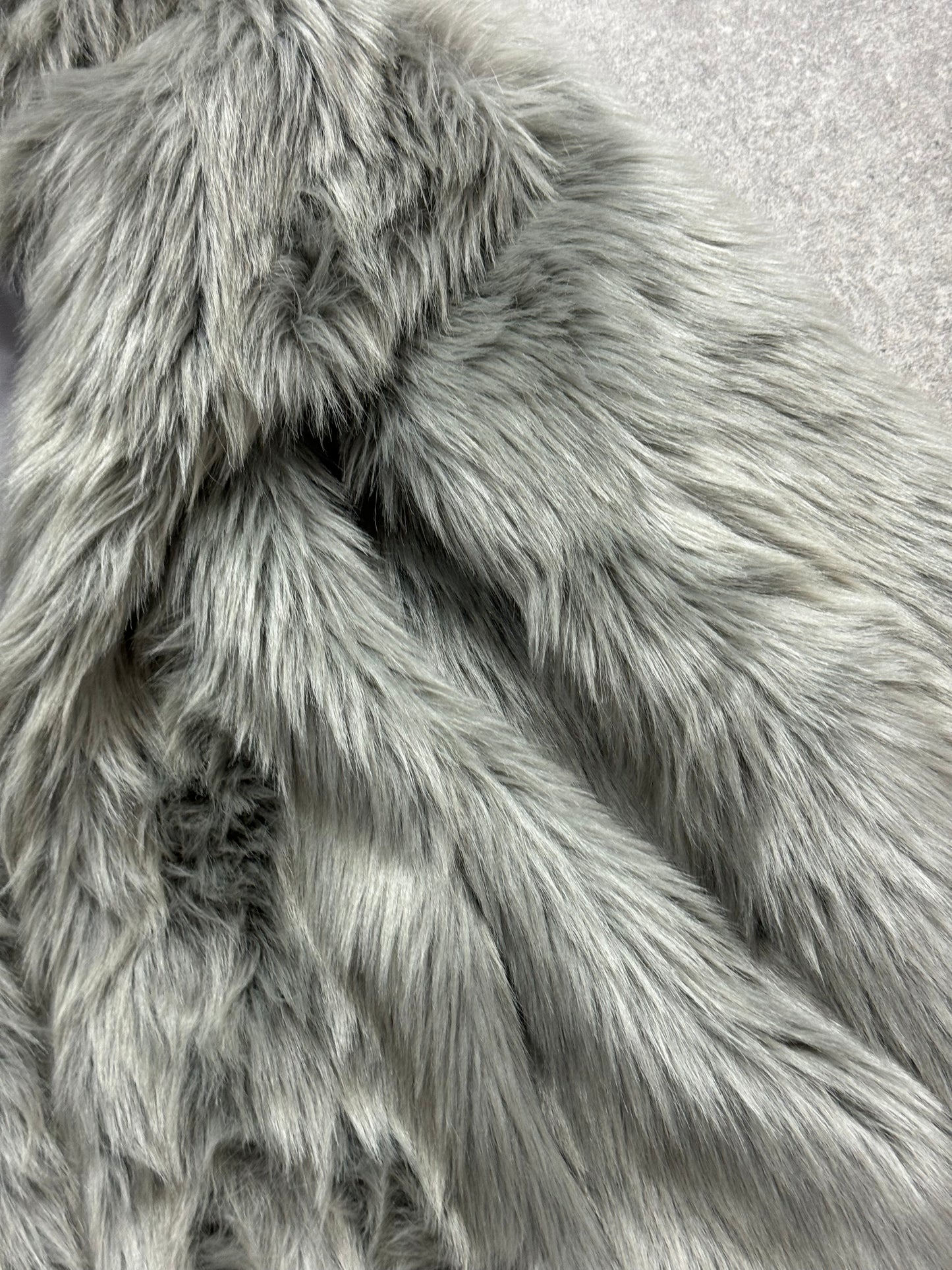 Grey Faux Fur Jacket