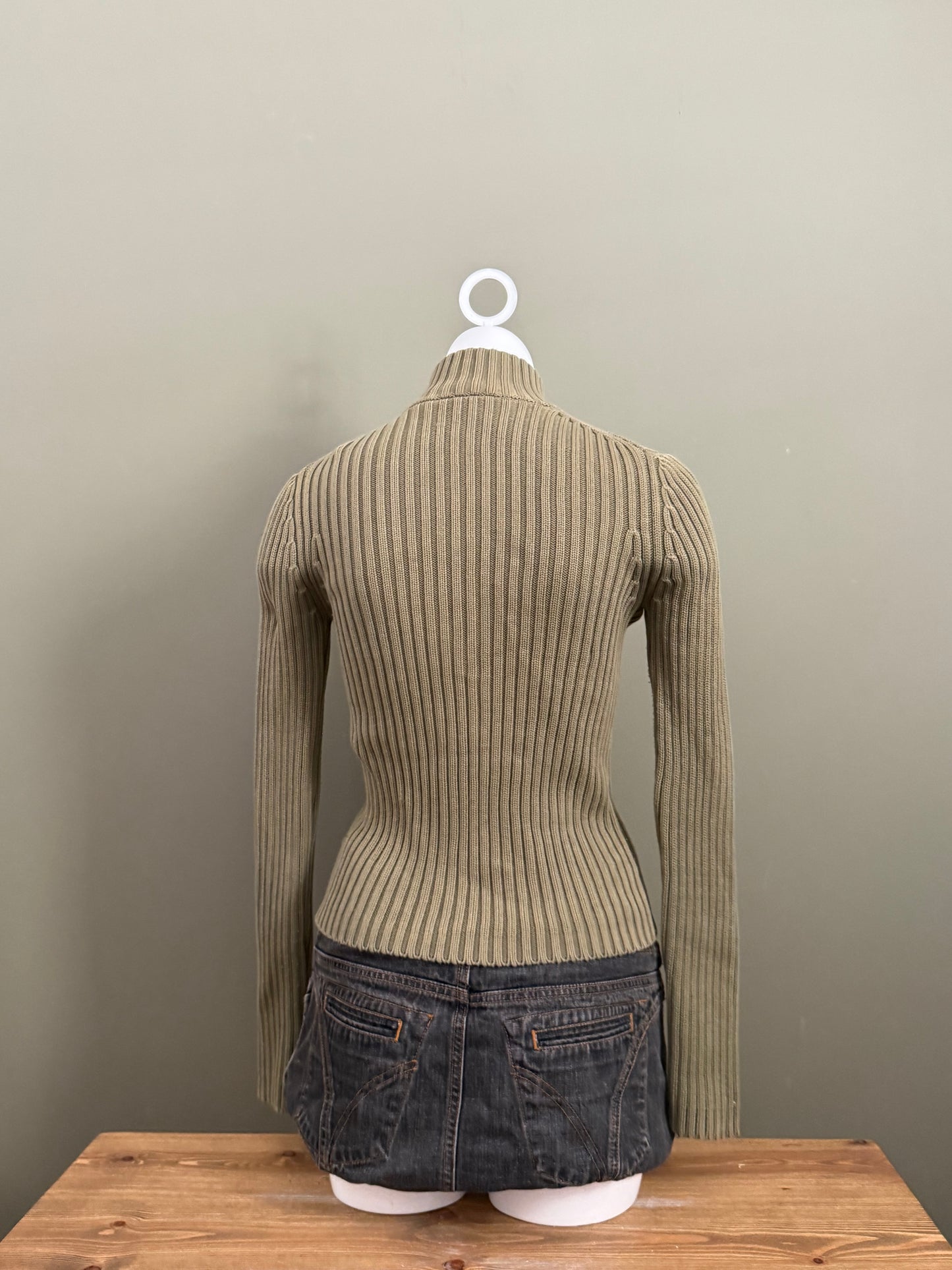 Ralph Lauren Khaki Zip Jumper (S)