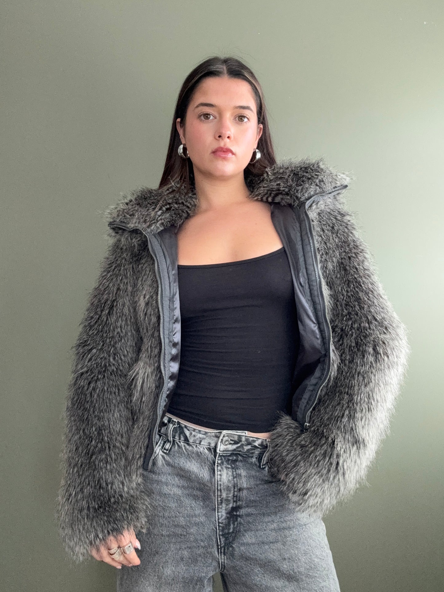 Faux Fur Jacket (S)