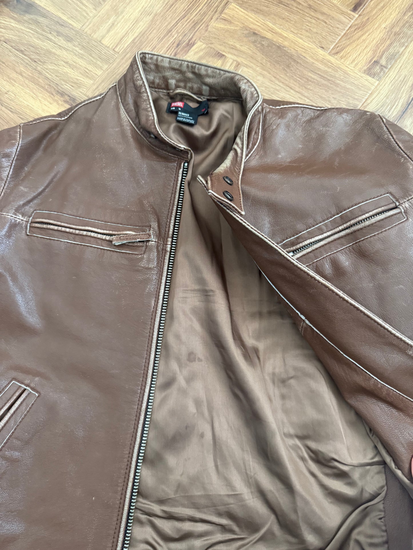 Diesel Leather Biker Jacket (M)
