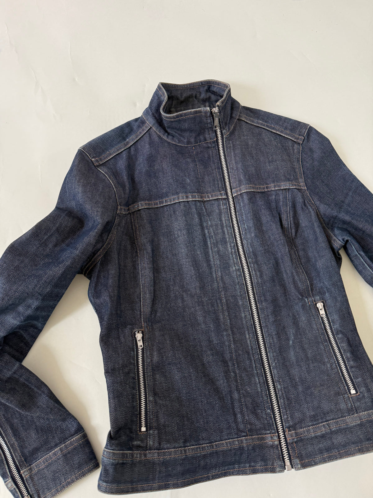 French Connection Asymmetric Denim Jacket (M)