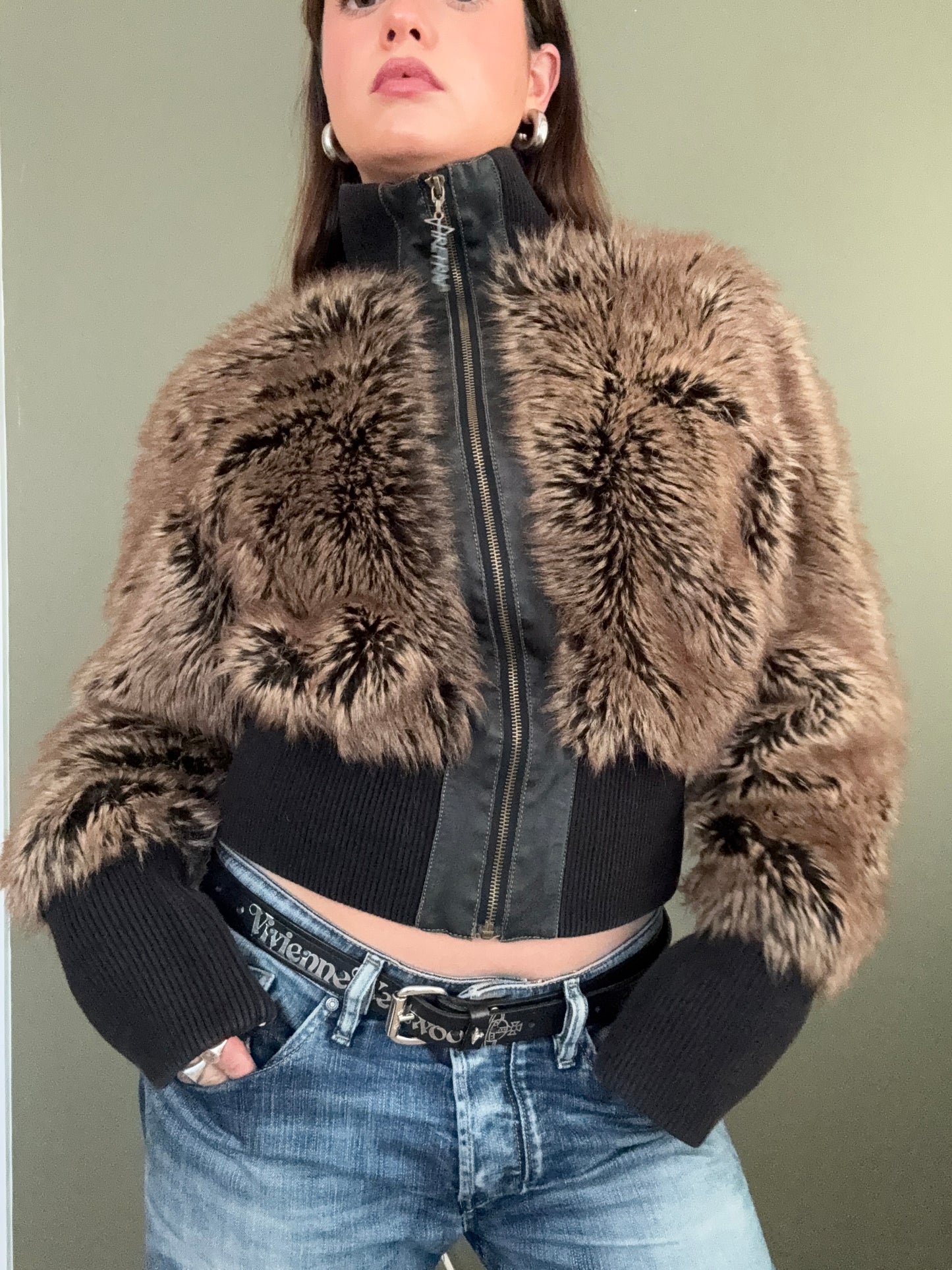 Faux Fur Firetrap Jacket (M)