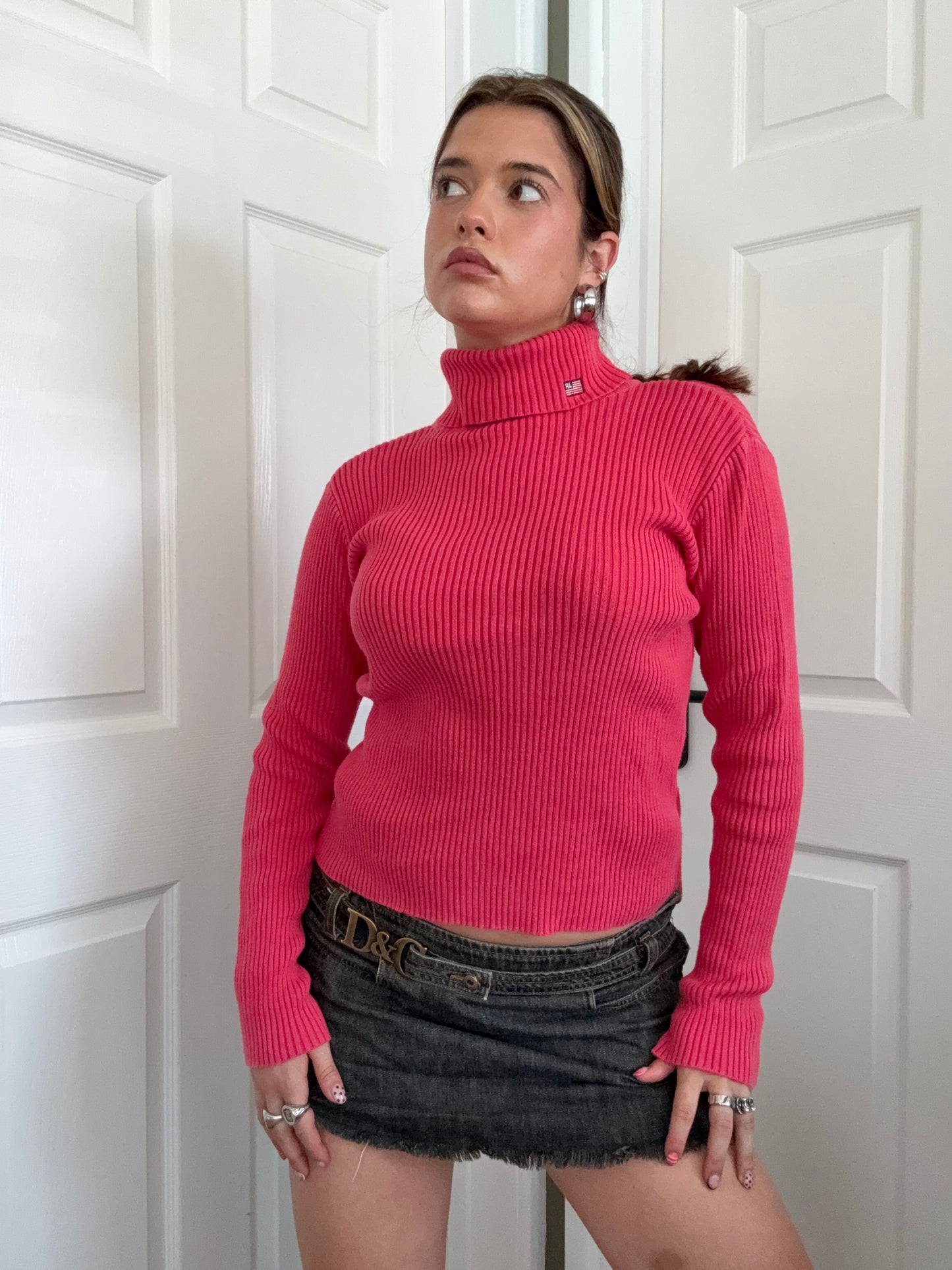 Ralph Lauren Knitted Ribbed Roll Neck (M)