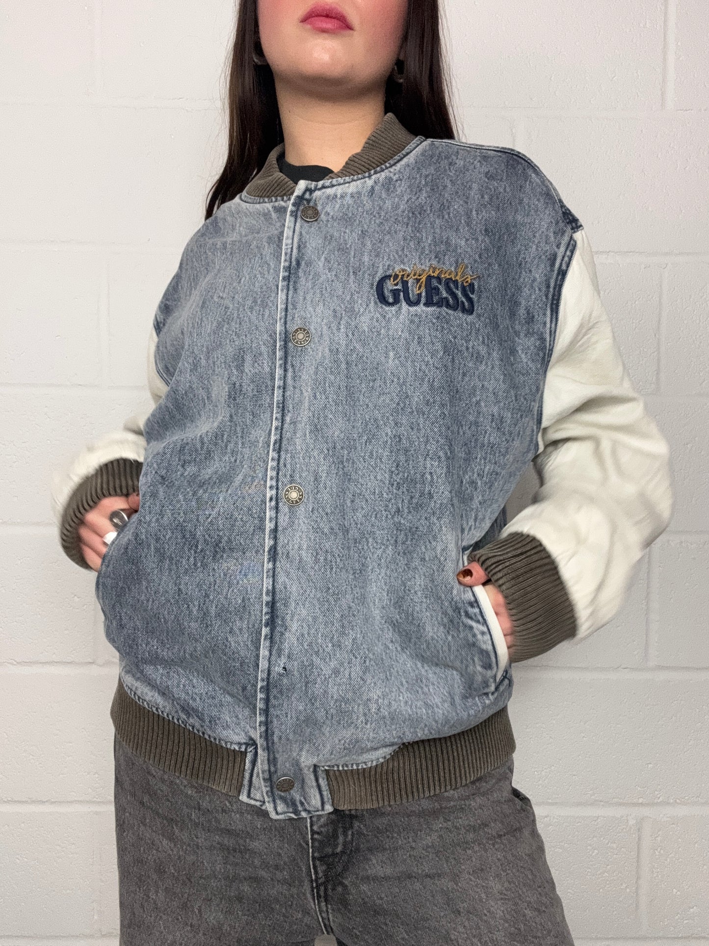 Guess Varsity Denim Jacket (M)