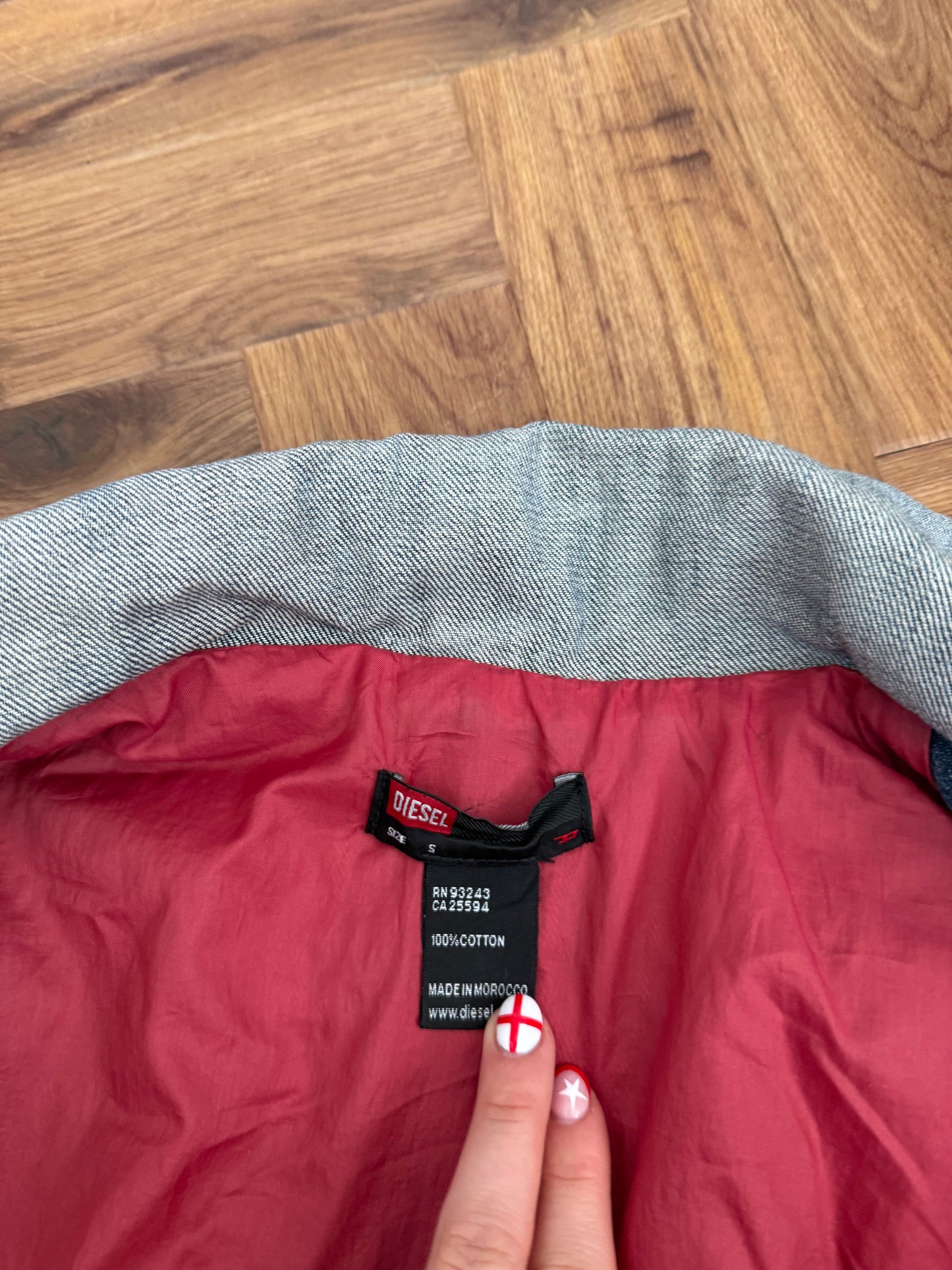 Diesel Cropped Fitted Denim Jacket (S)