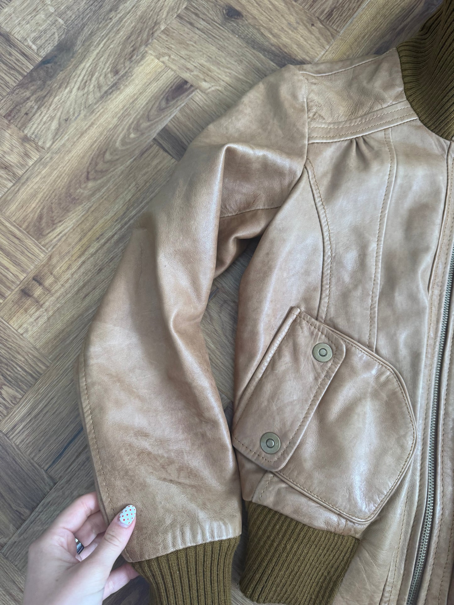 Fitted Leather Jacket (UK8)