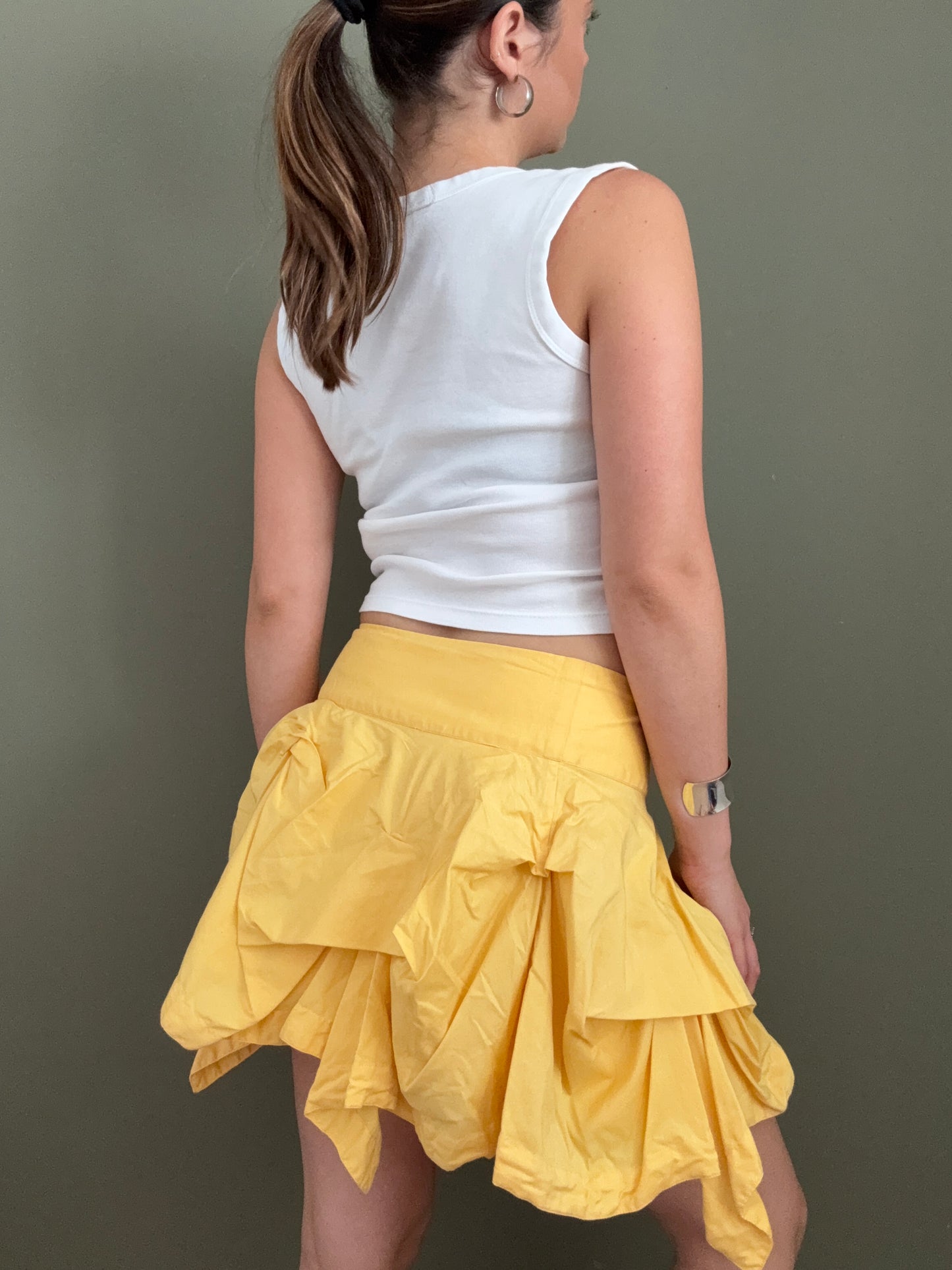 Yellow Allsaints Ruffle Skirt (UK10)