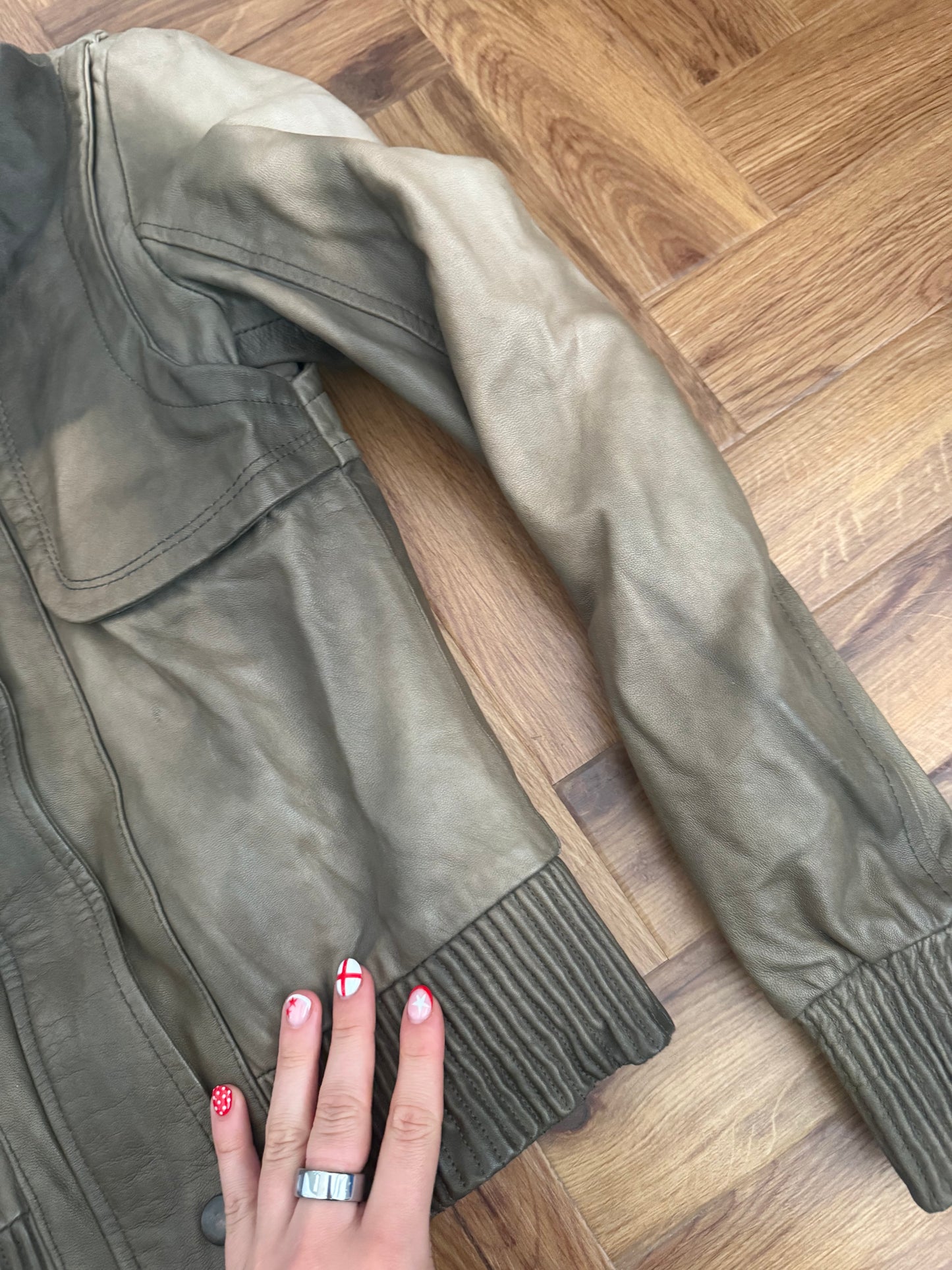 Allsaints Leather Fitted Jacket (UK8)
