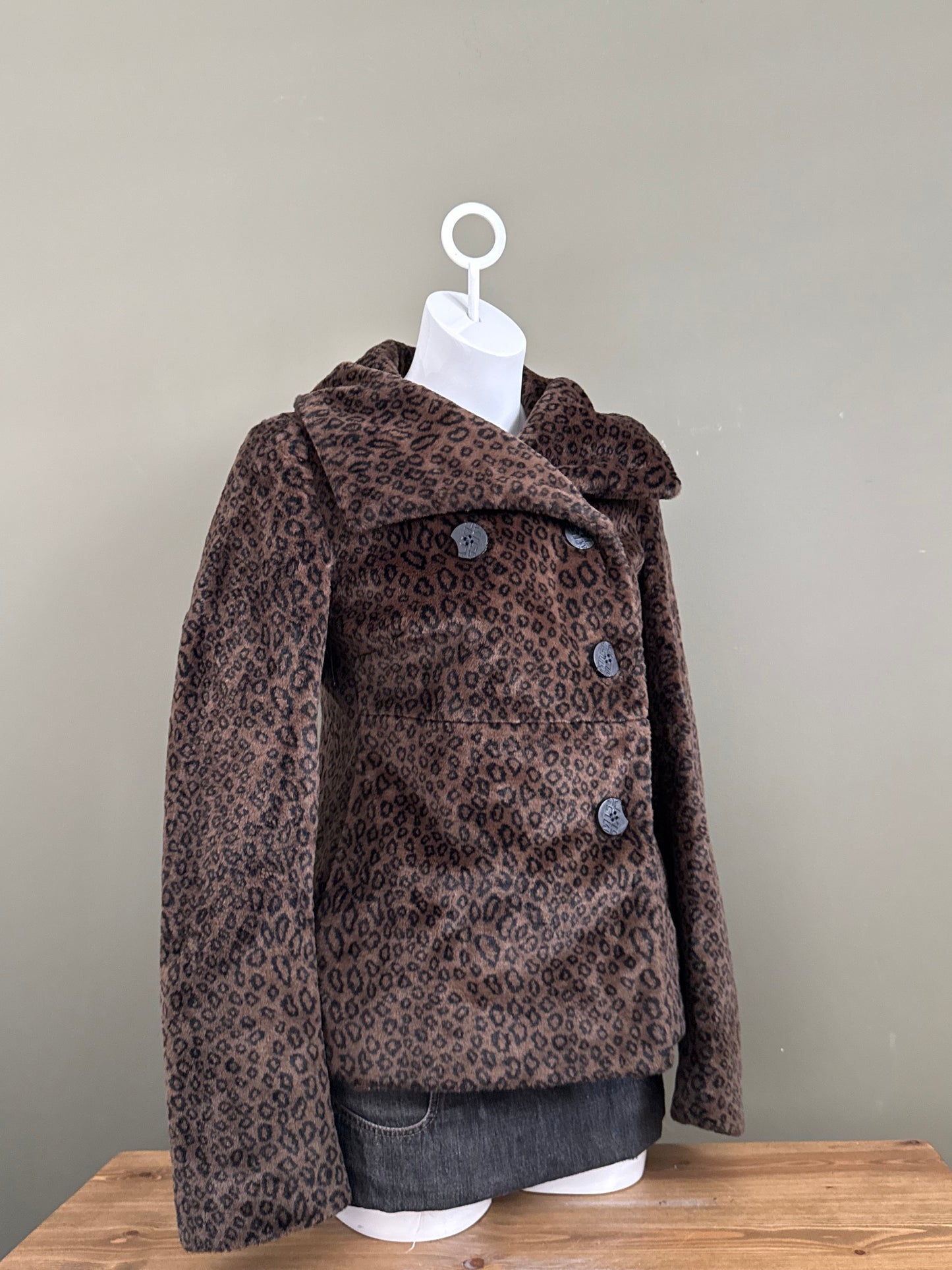 Miss Sixty Faux Fur Leopard Jacket (L)