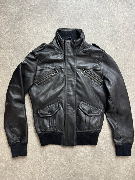 Leather Bomber Jacket