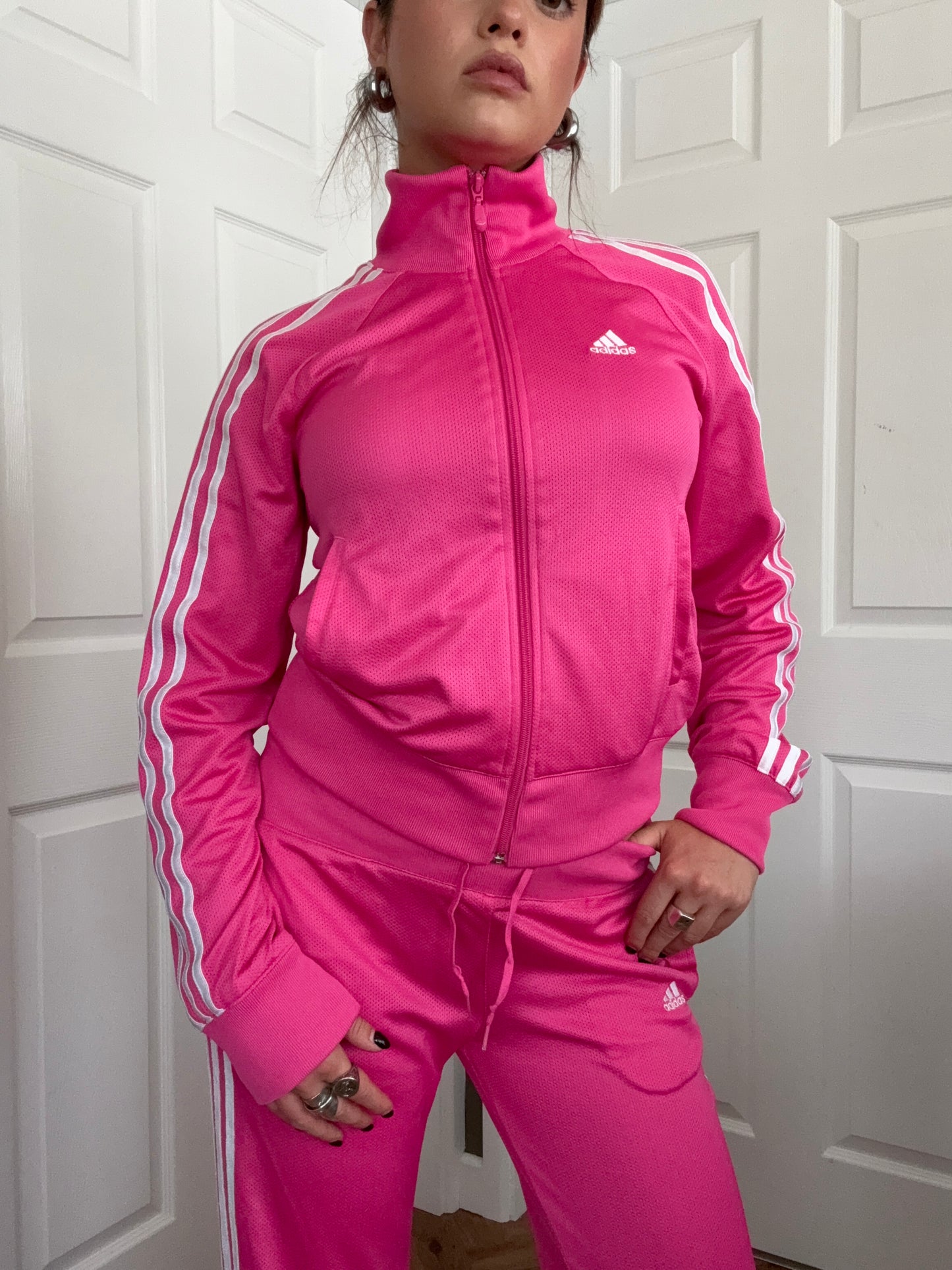 Pink Adidas Tracksuit (UK10)
