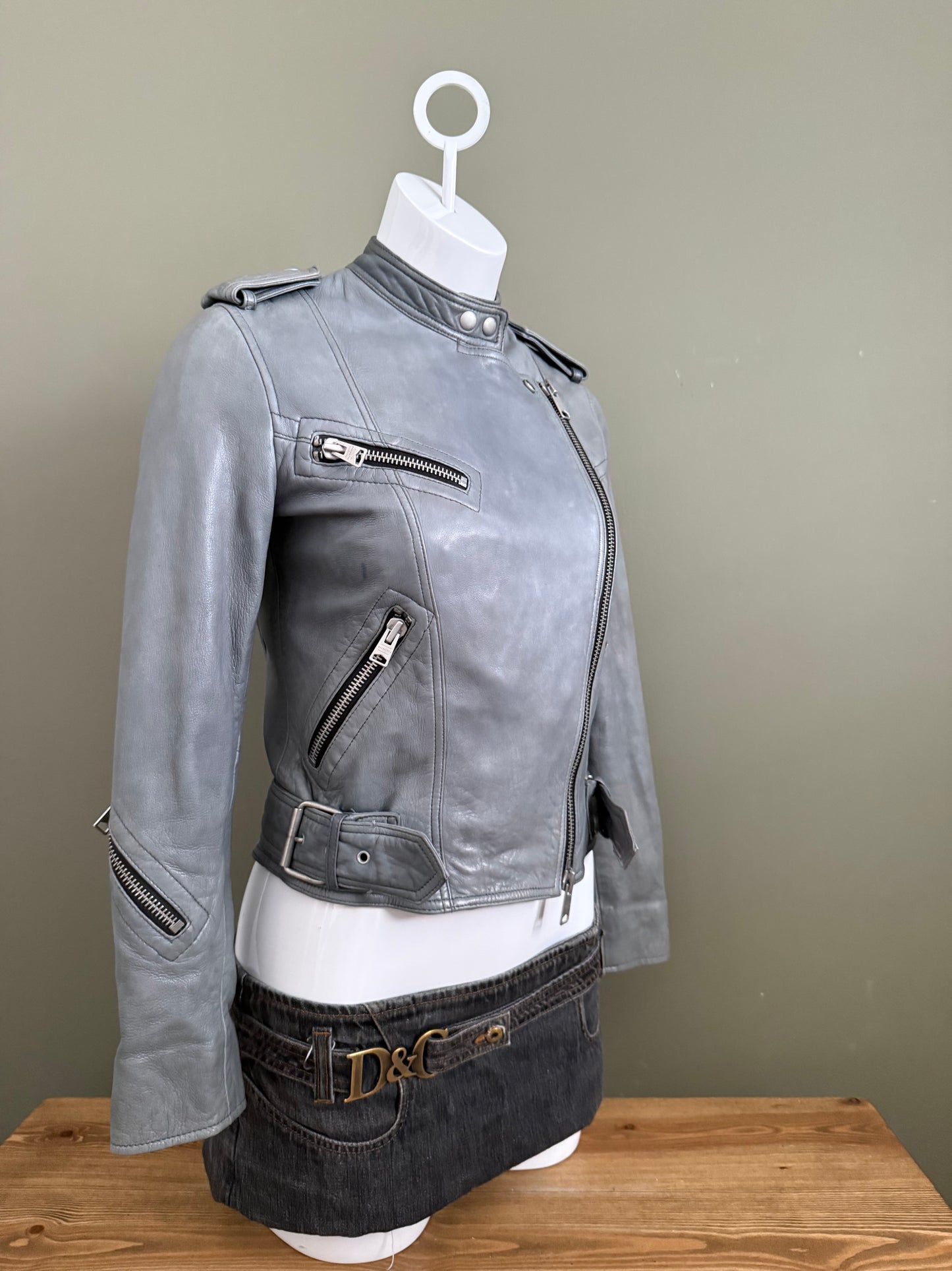 Allsaints Leather Biker Jacket (UK6)