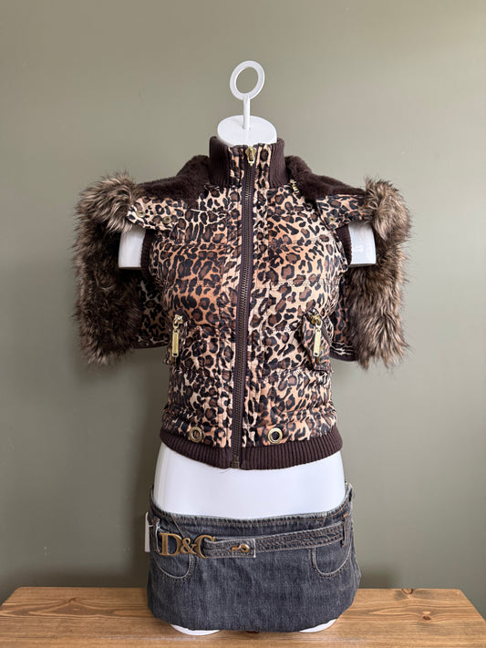 Leopard Corset Gilet (UK8)