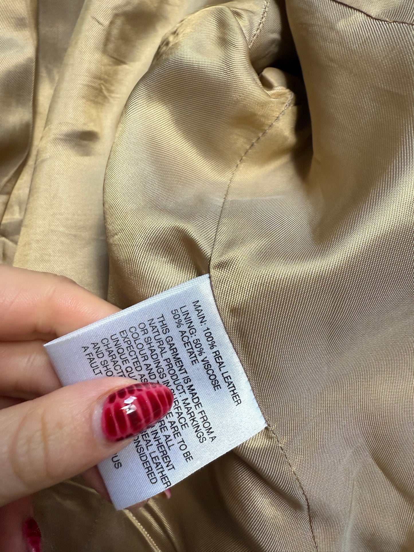 Karen Millen Leather Jacket (UK8)