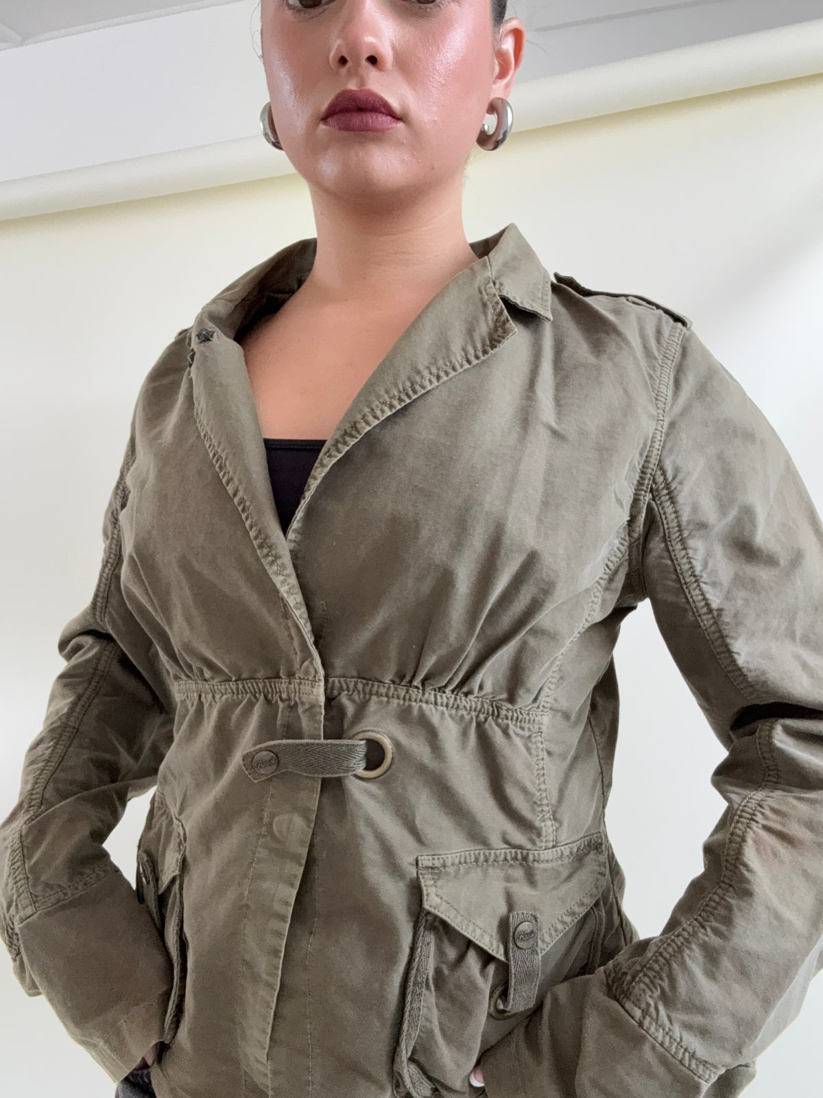 Hooch Khaki Utility Jacket (UK14)