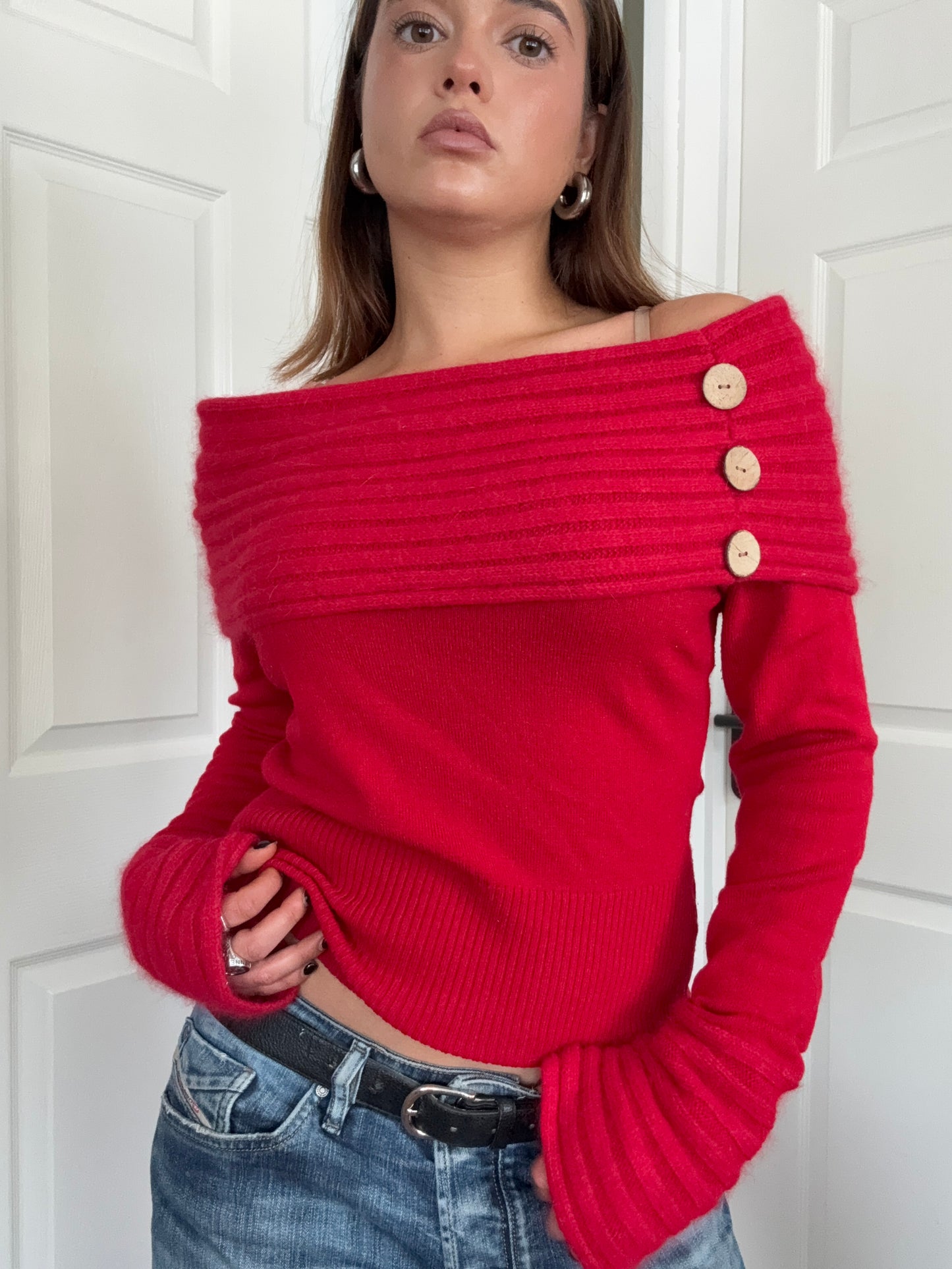 Jane Norman Off The Shoulder Jumper (UK14)