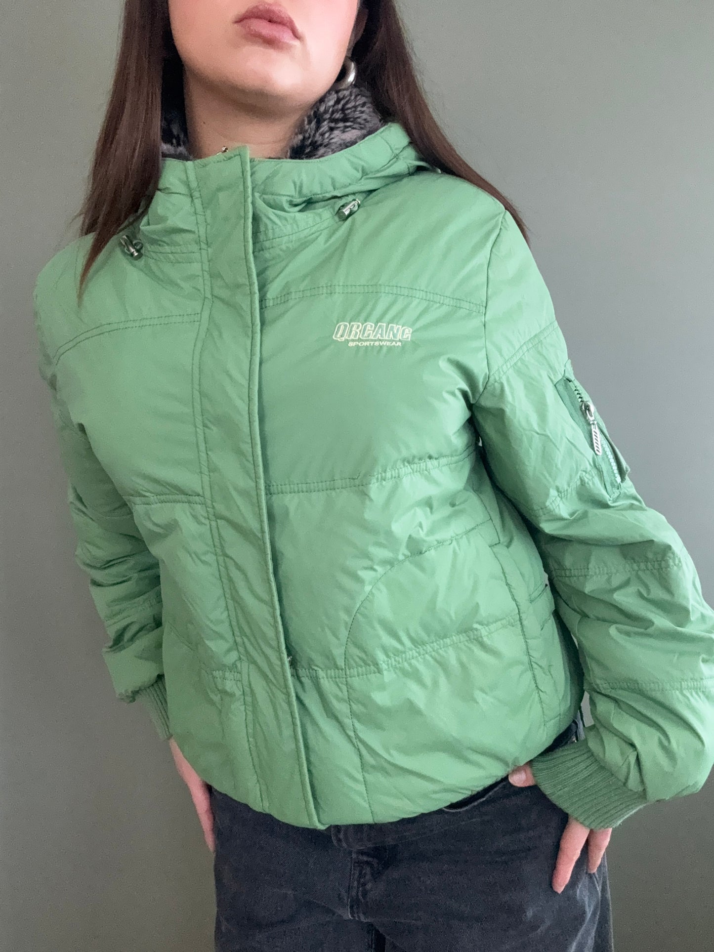 Green Puffer Jacket (M)