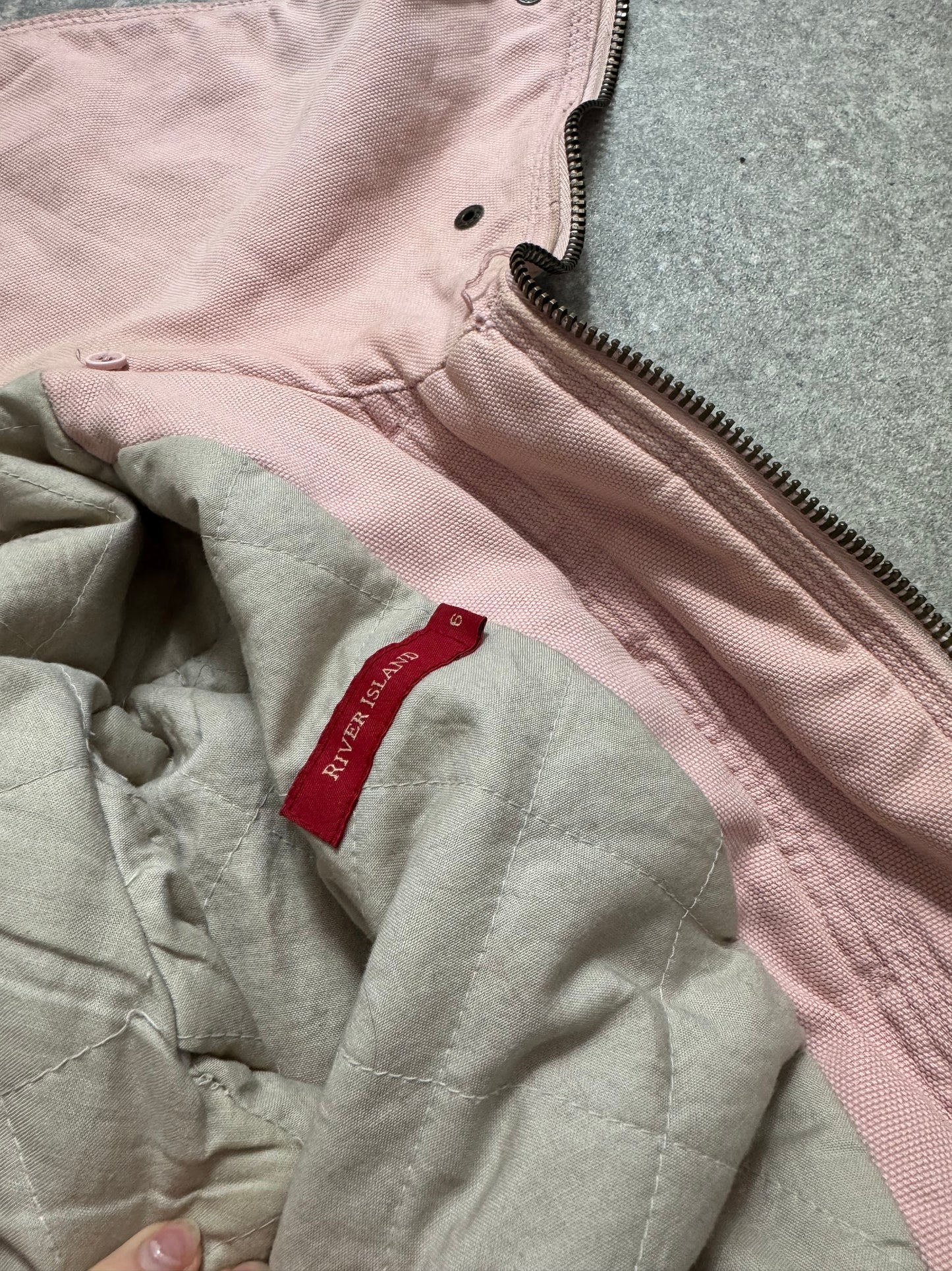 Y2K Pink Bomber Utility Style Jacket (UK8)