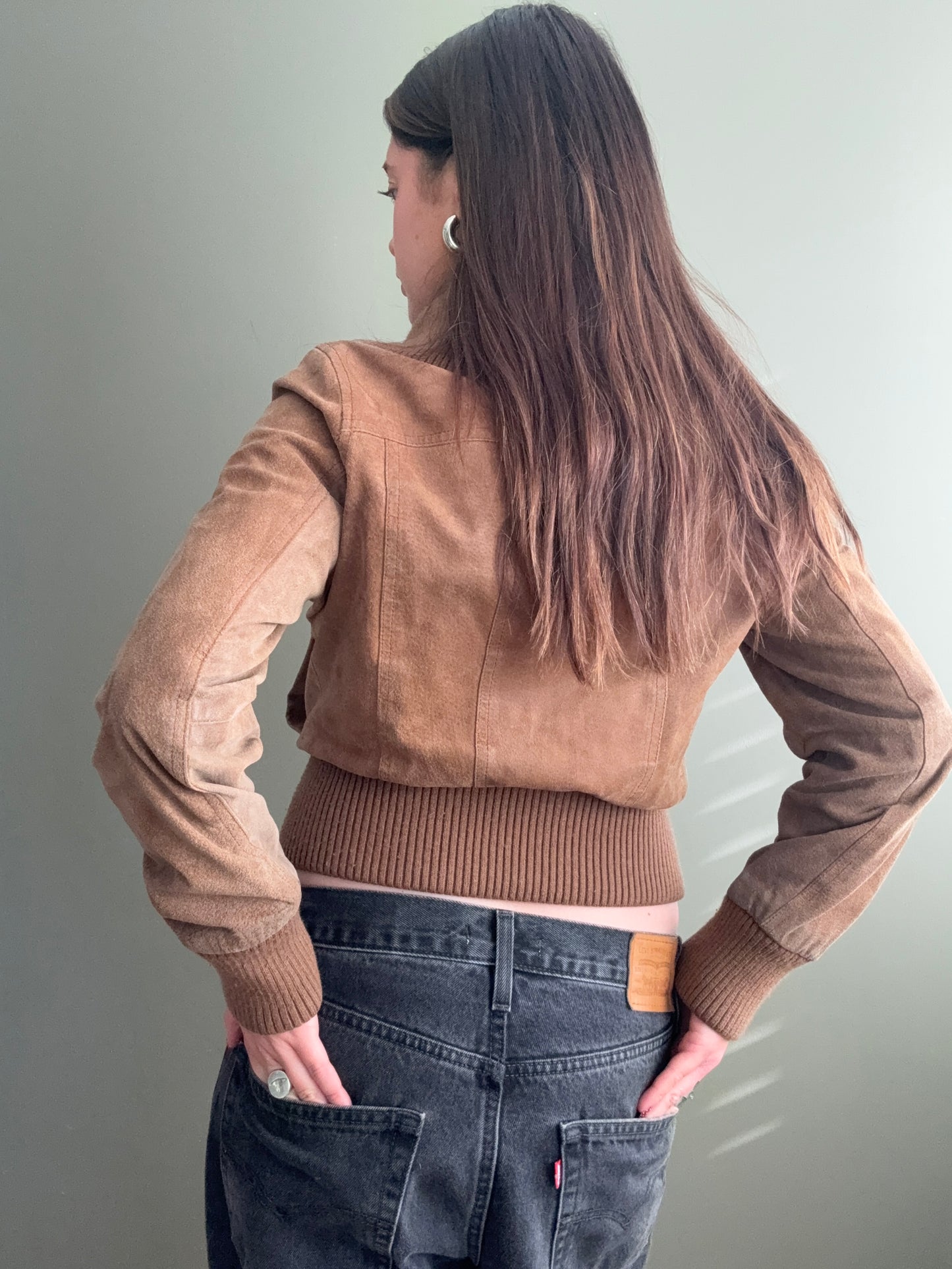 Fitted Leather Jacket (UK12)