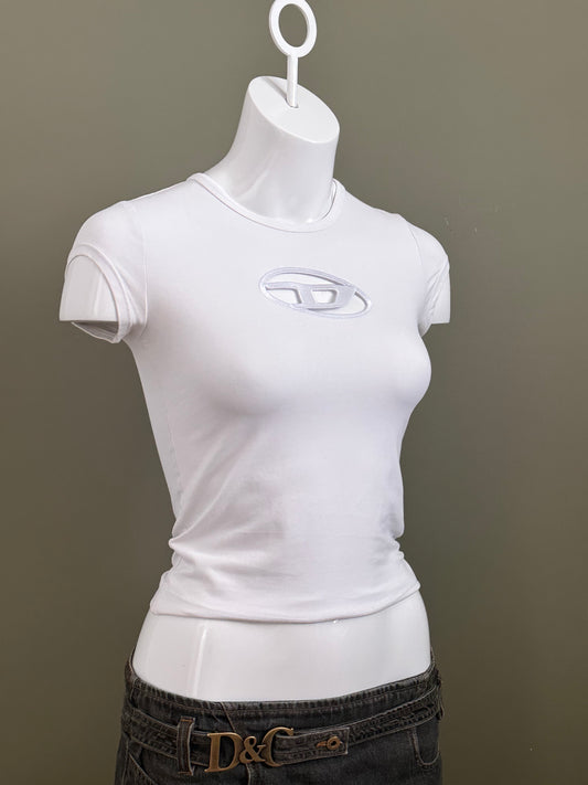 Diesel Cut Out Baby Tee (XS)