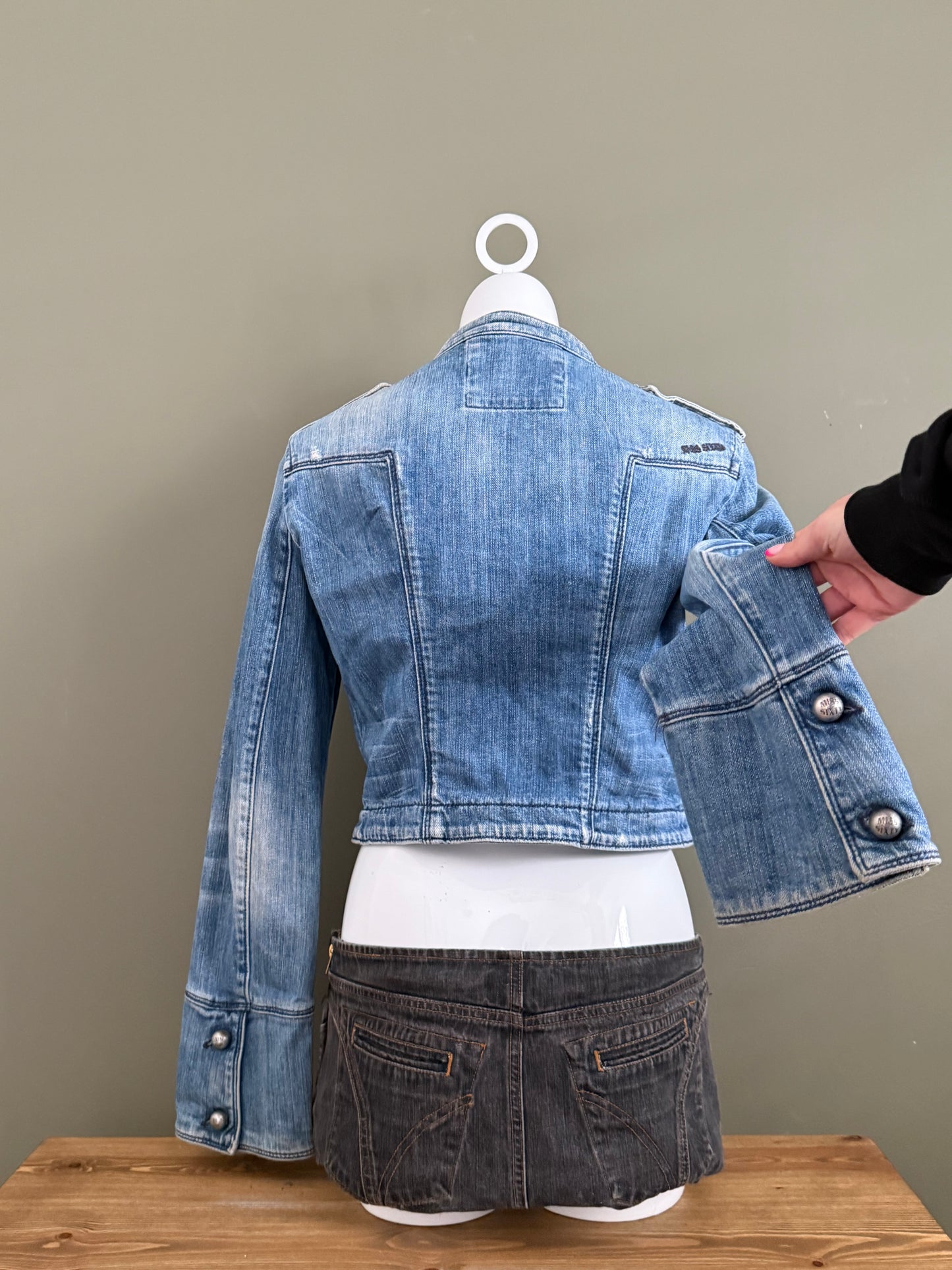 Miss Sixty Denim Military Jacket (L)