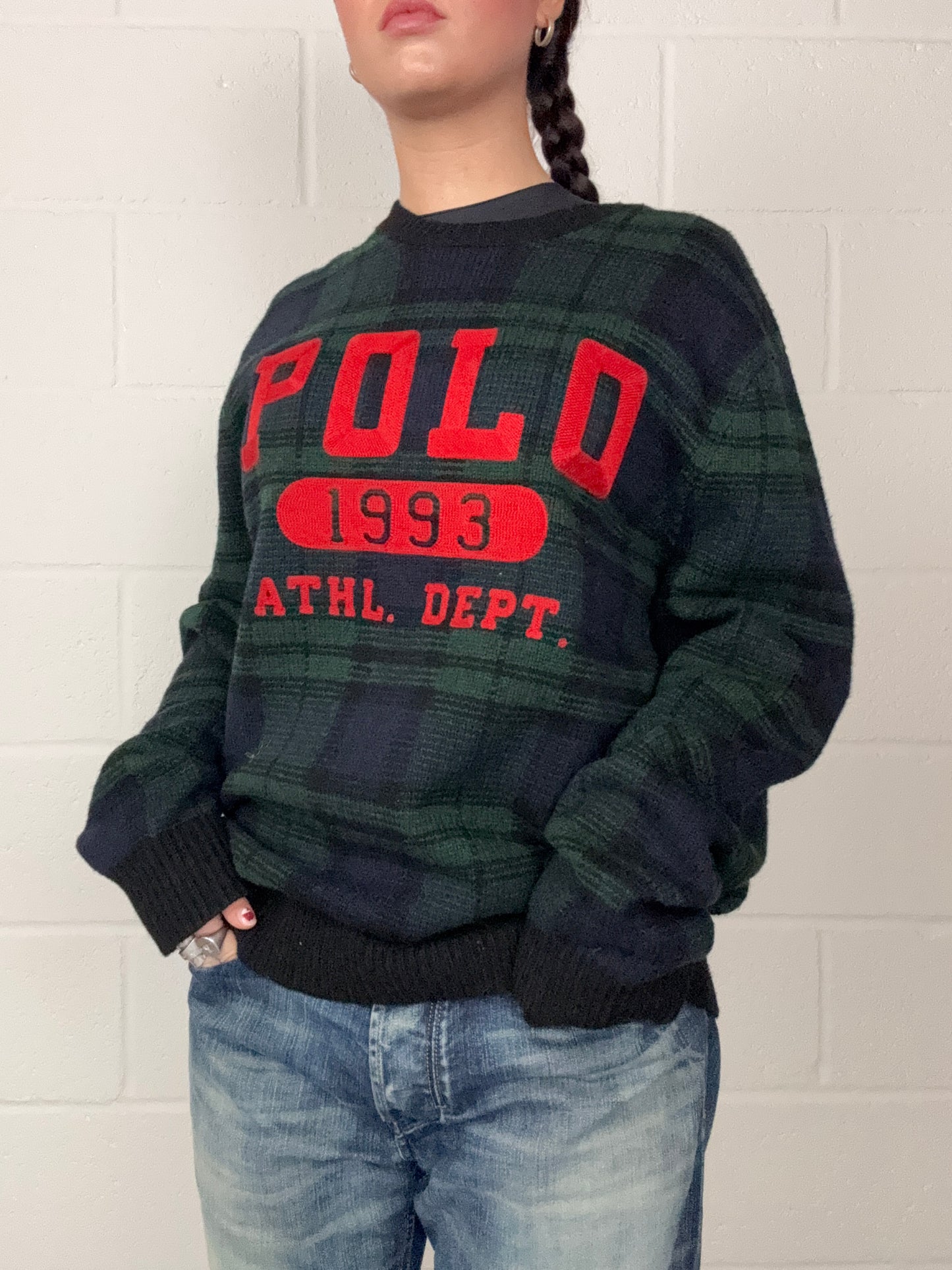 Polo Ralph Lauren Tartan Knit Jumper (M)