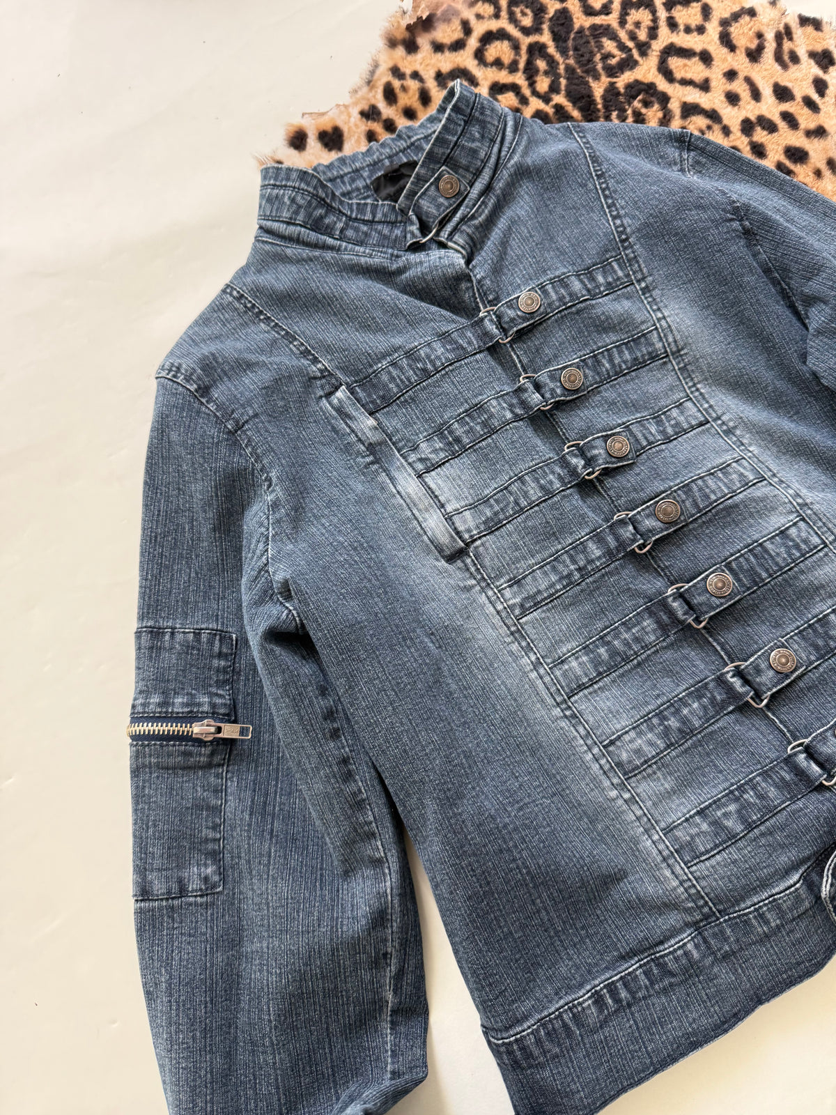 Denim Military Jacket (M)