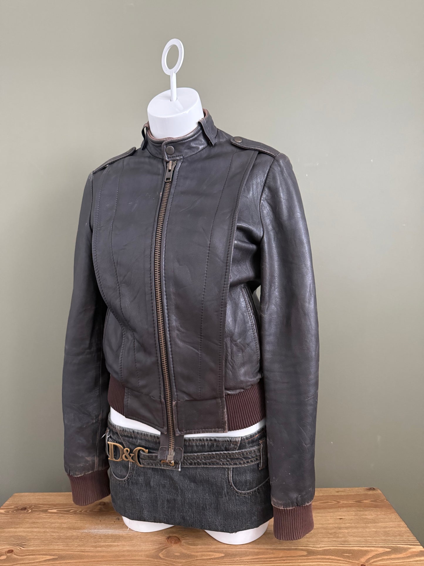 Allsaints Leather Jacket (UK8)