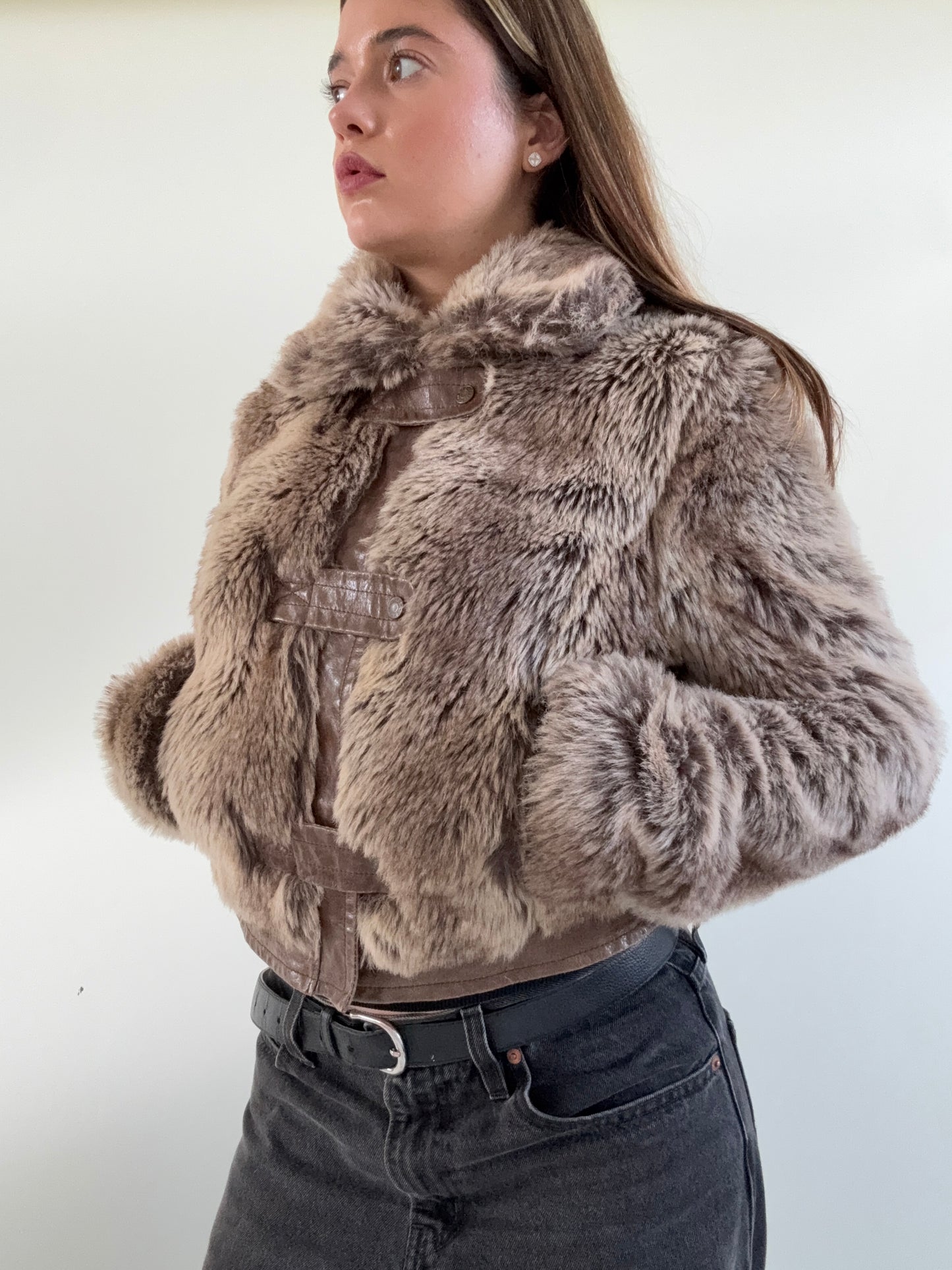 Faux Fur Bomber Jacket (UK12)