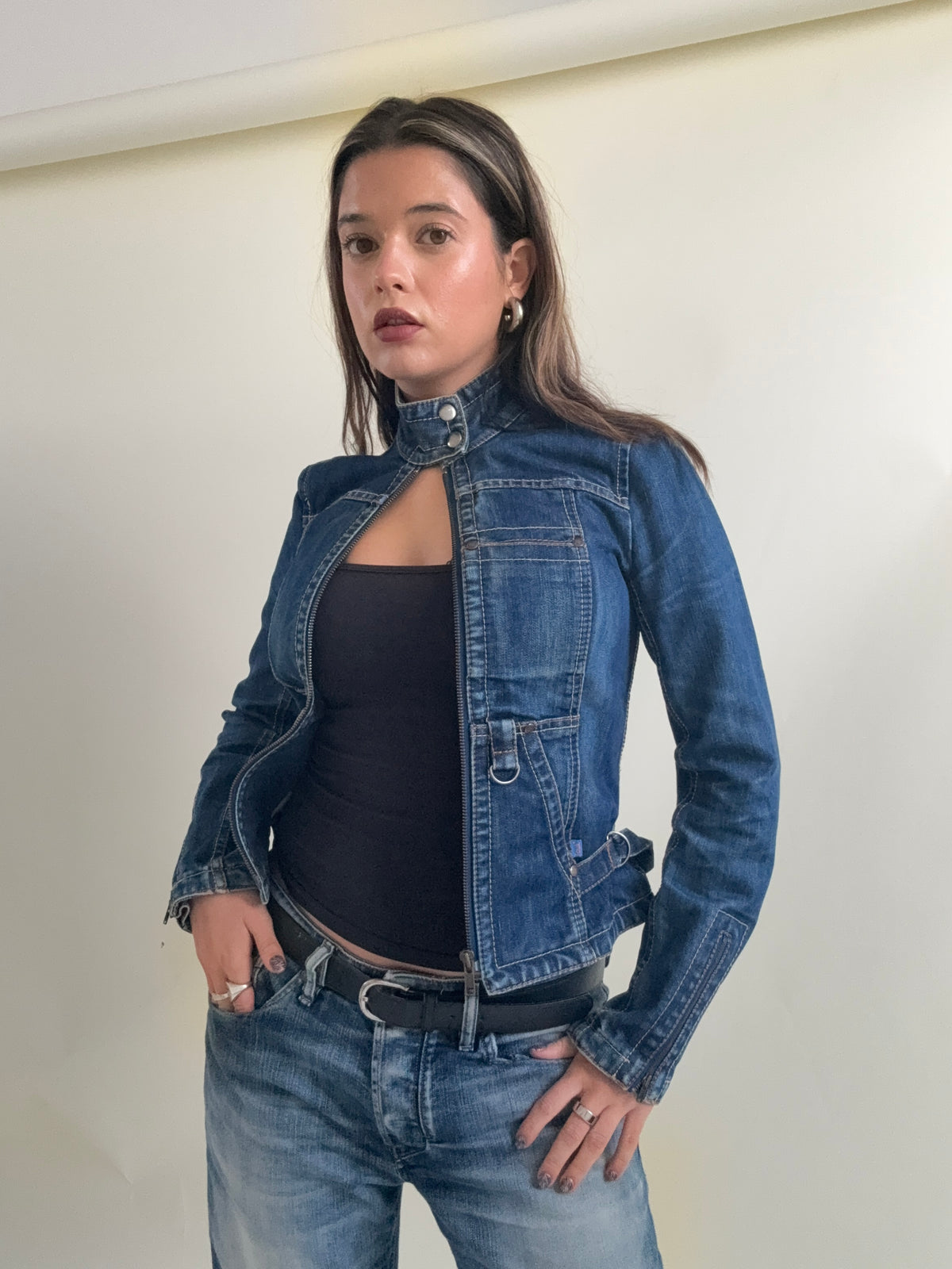 French Connection Denim Cargo Jacket (UK6)