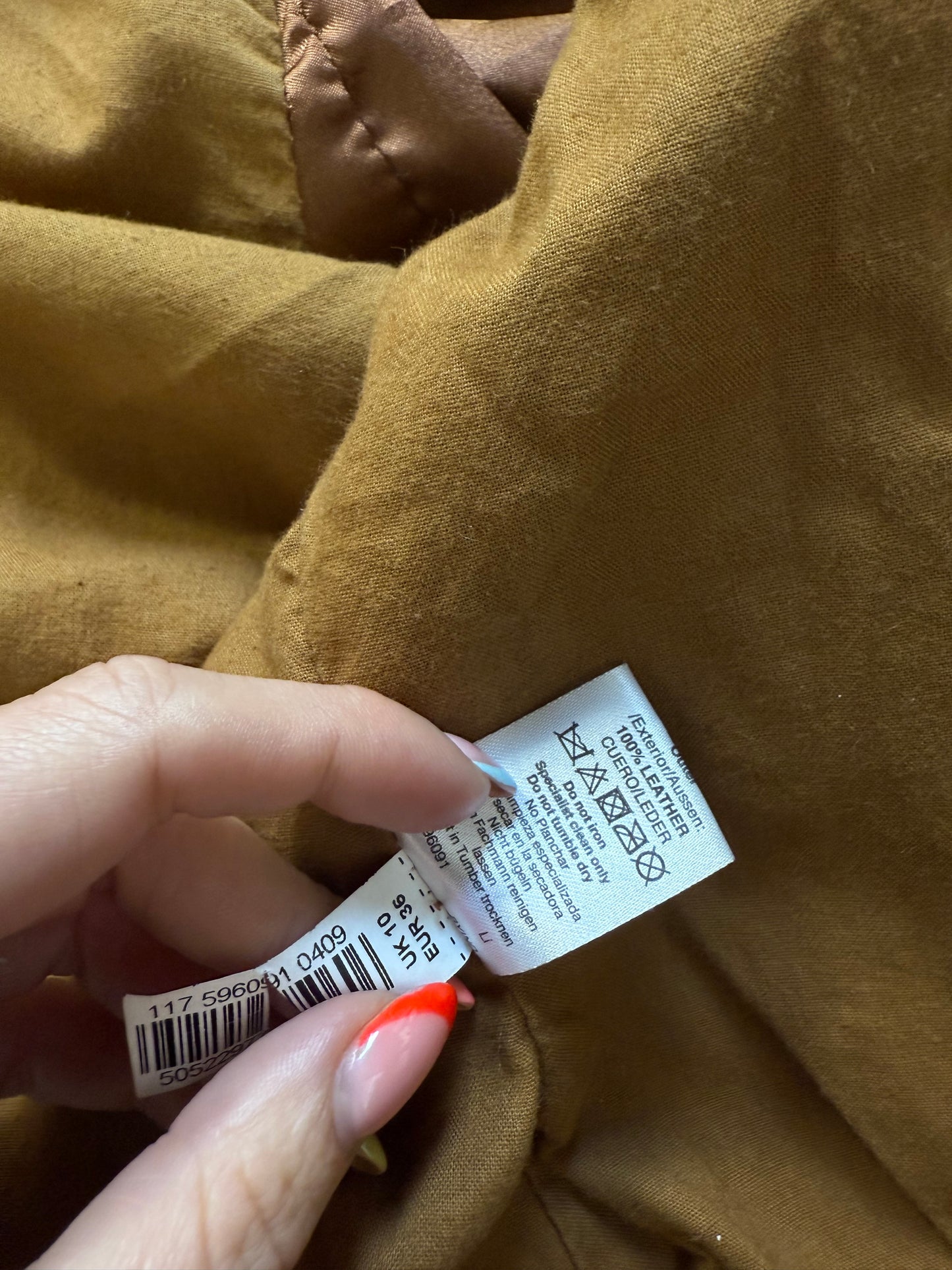 Leather Bomber Jacket (UK10)