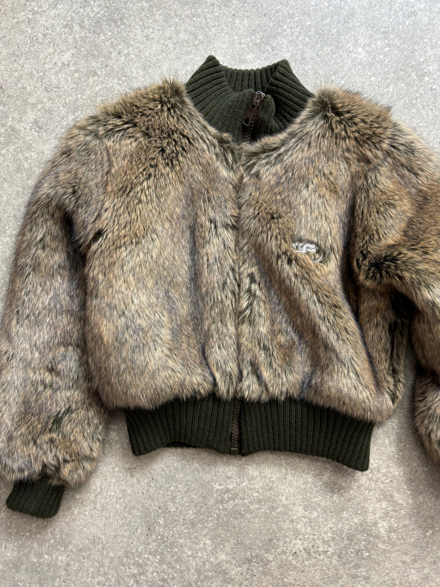 Faux Fur Bomber Jacket (UK12)