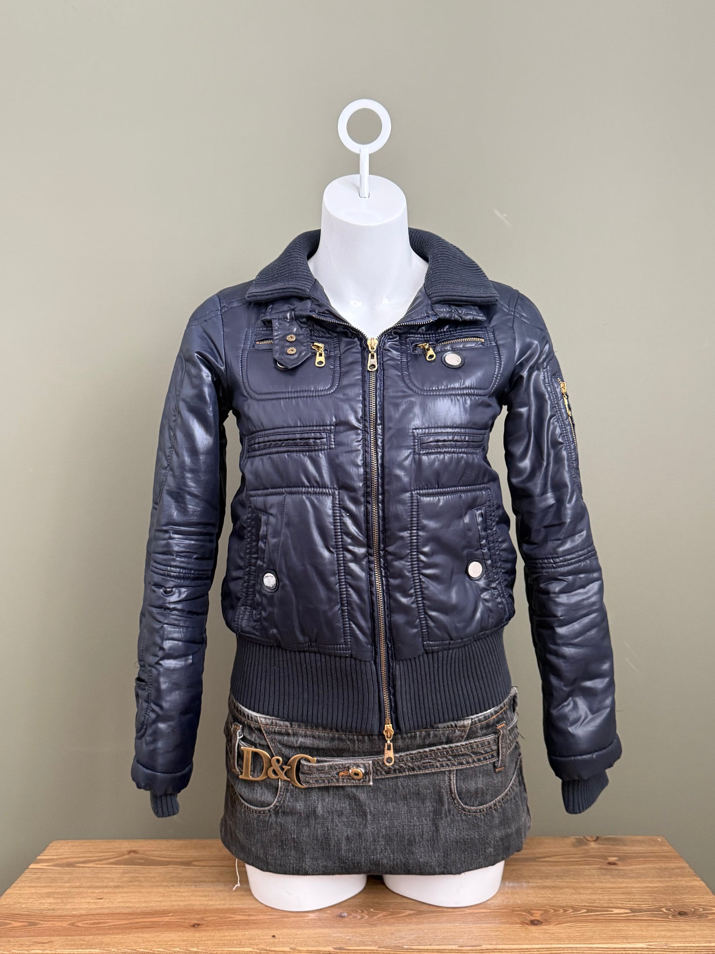 Navy Puffer Jacket (S)